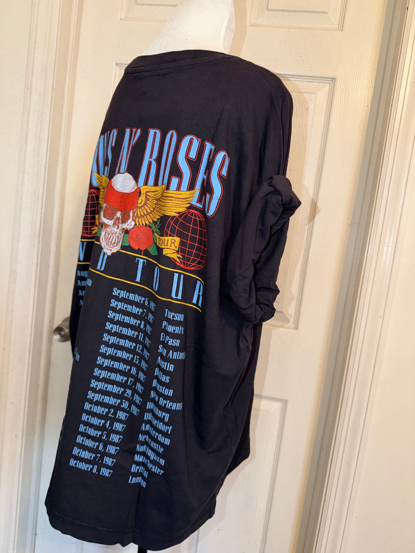 Guns N’ Roses Double Sided Oversized Distressed Tee
