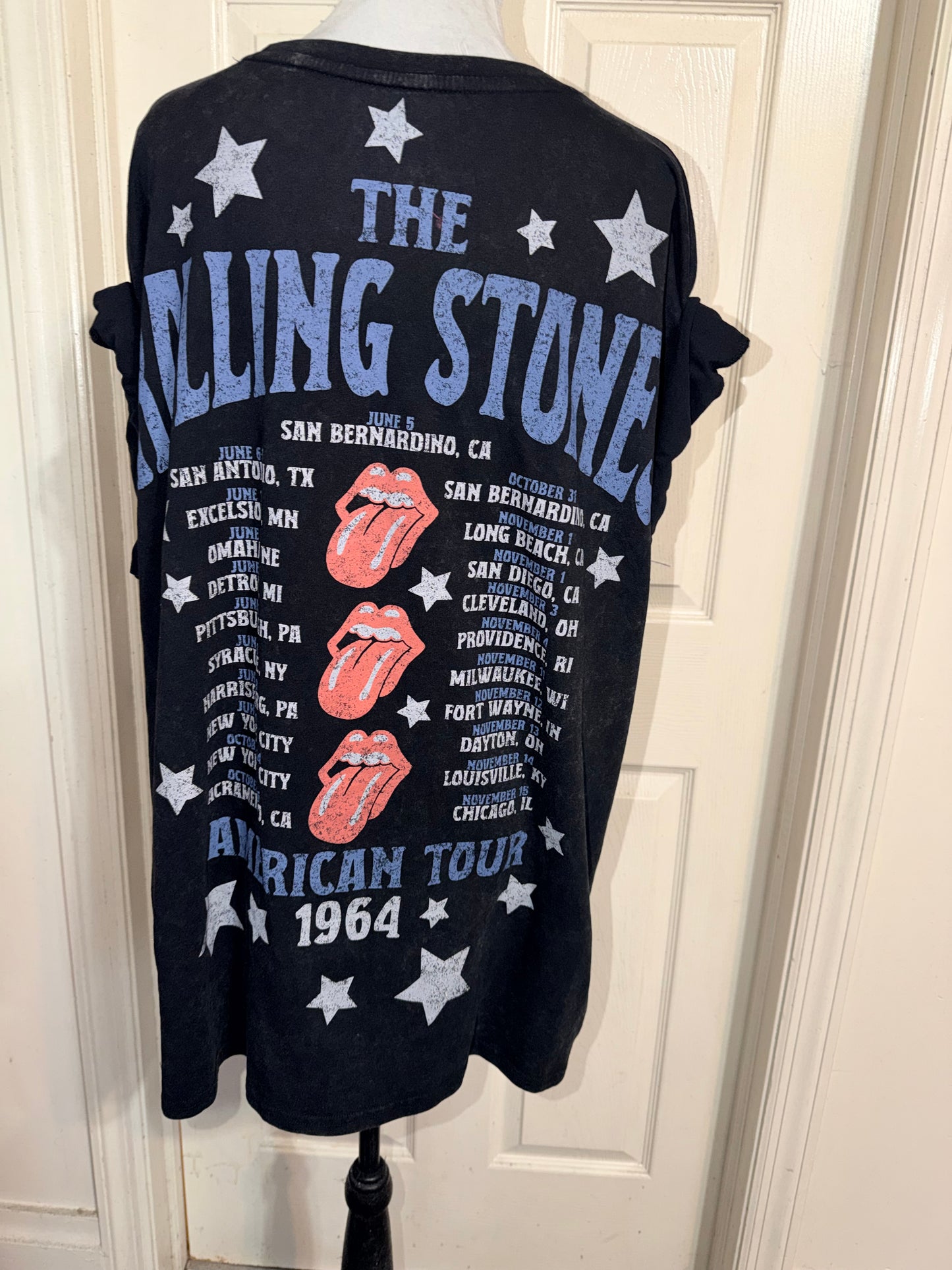 The Rolling Stones Double Sided Oversized Distressed Tee