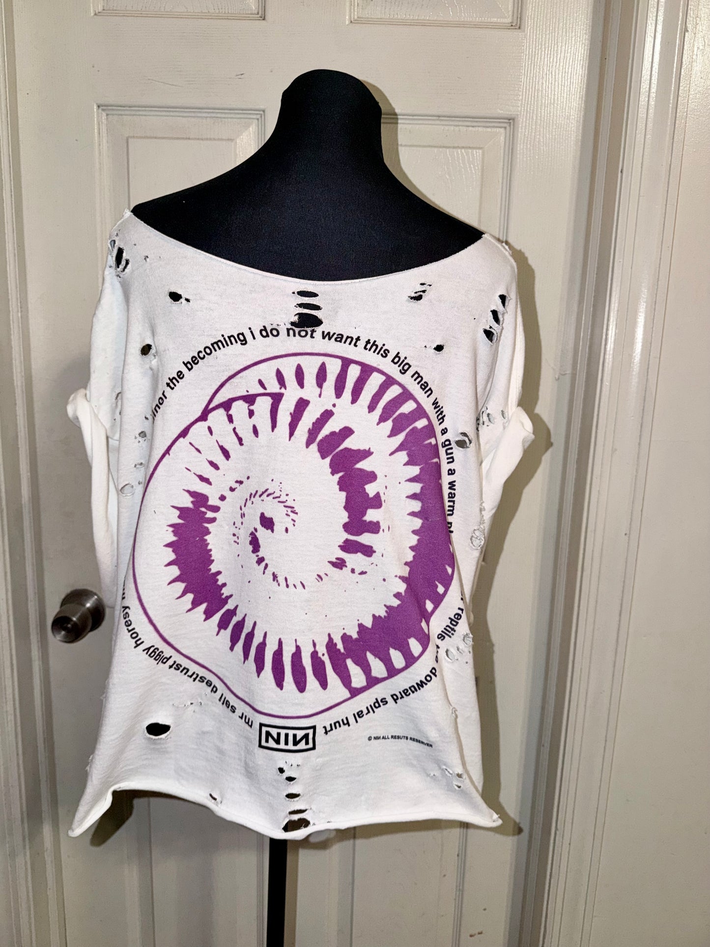 Nine Inch Nails Double Sided Oversized Distressed Tee