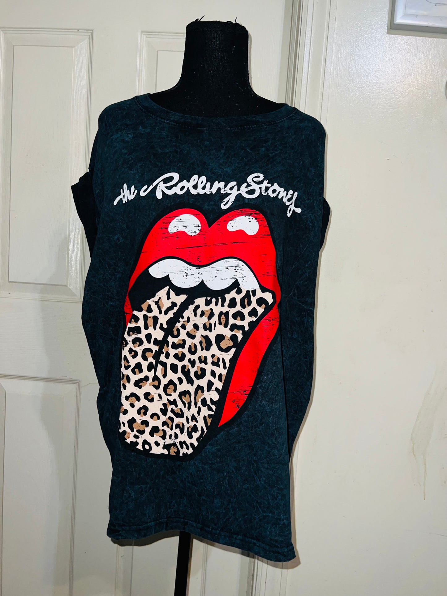 The Rolling Stones Cheetah Oversized Distressed Tee