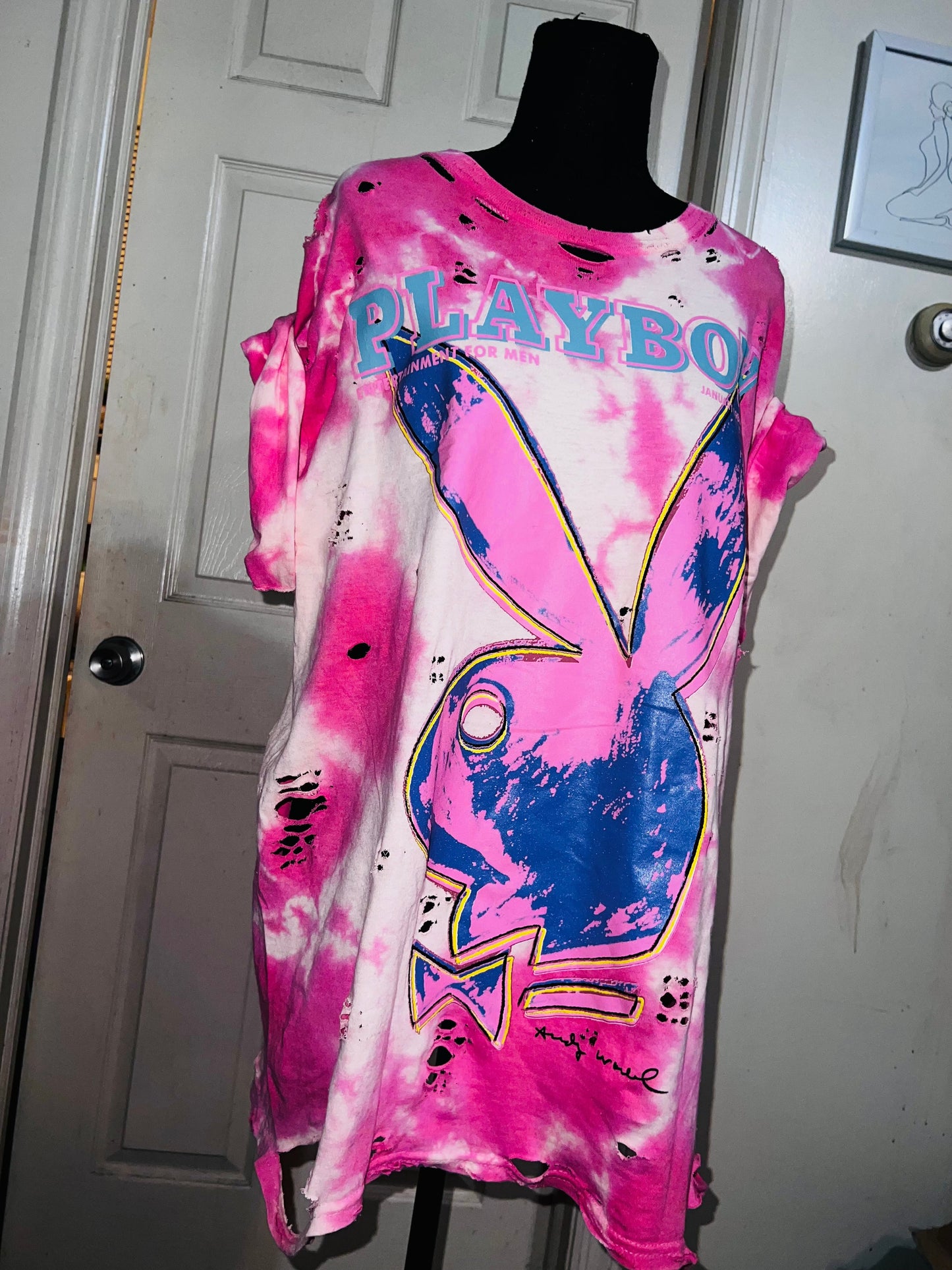 Playboy Andy Warhol Tie Dye Oversized Tee