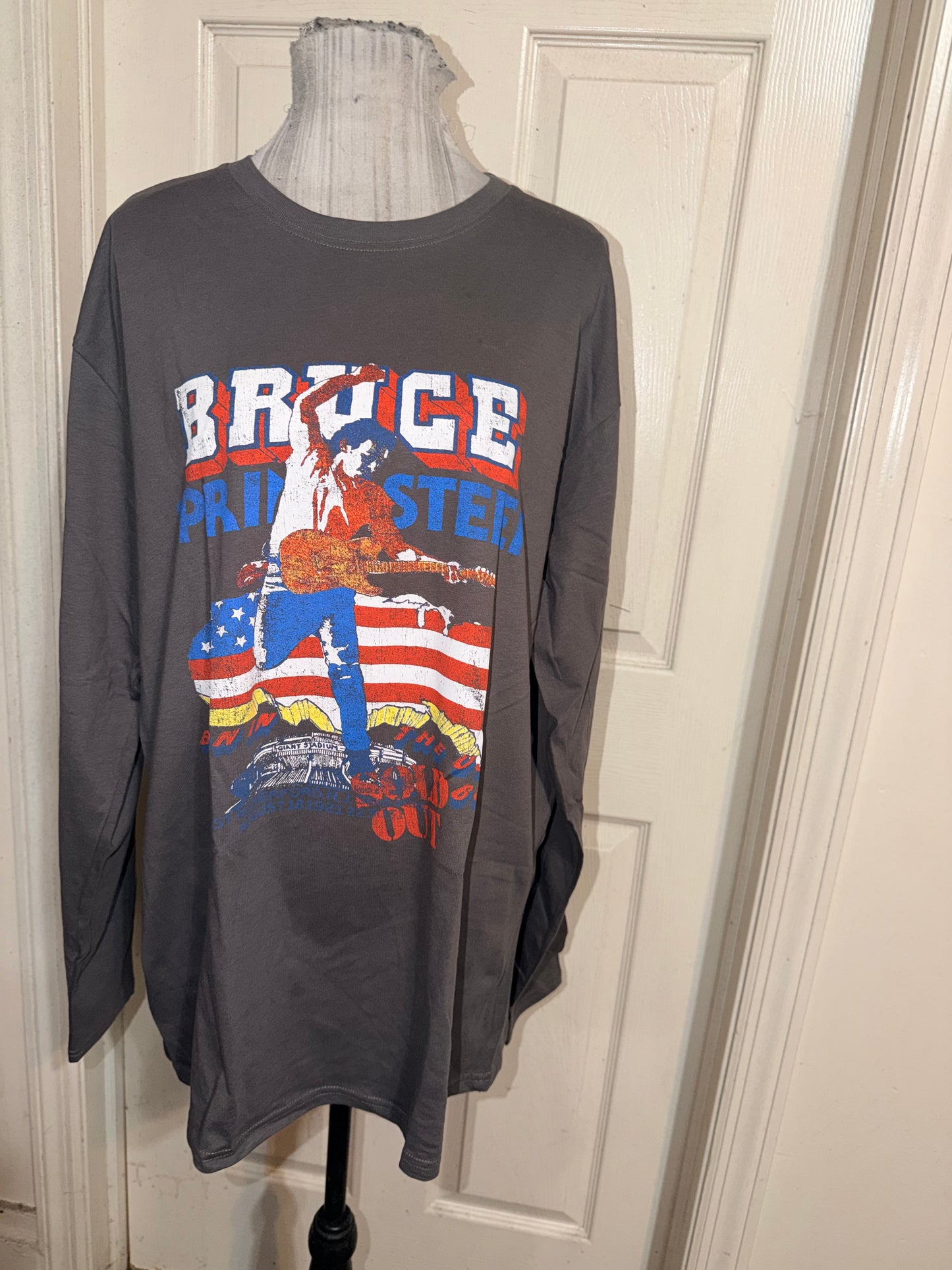Bruce Springsteen Oversized Distressed Long Sleeve Tee