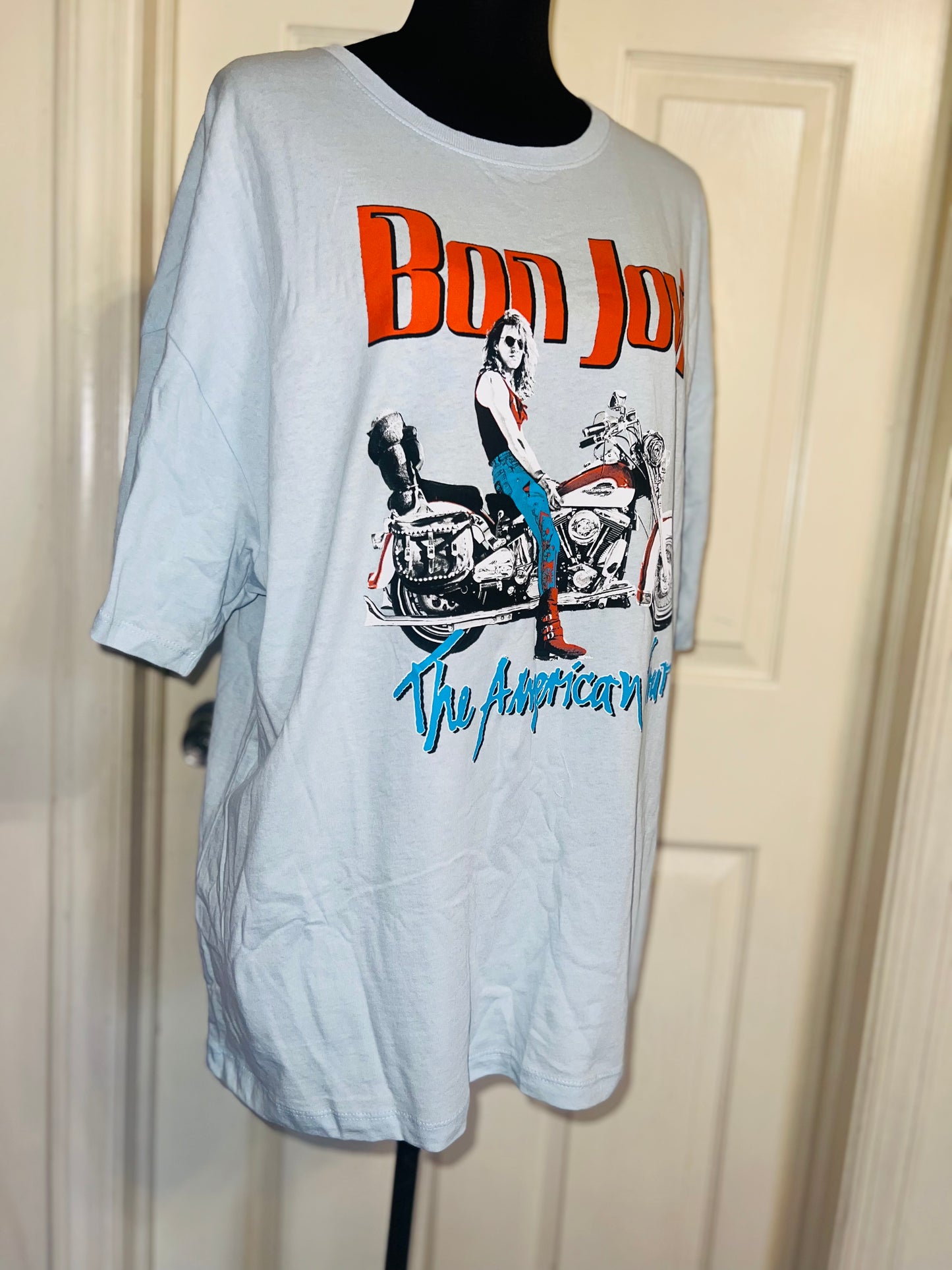 Bon Jovi Oversized Distressed Tee