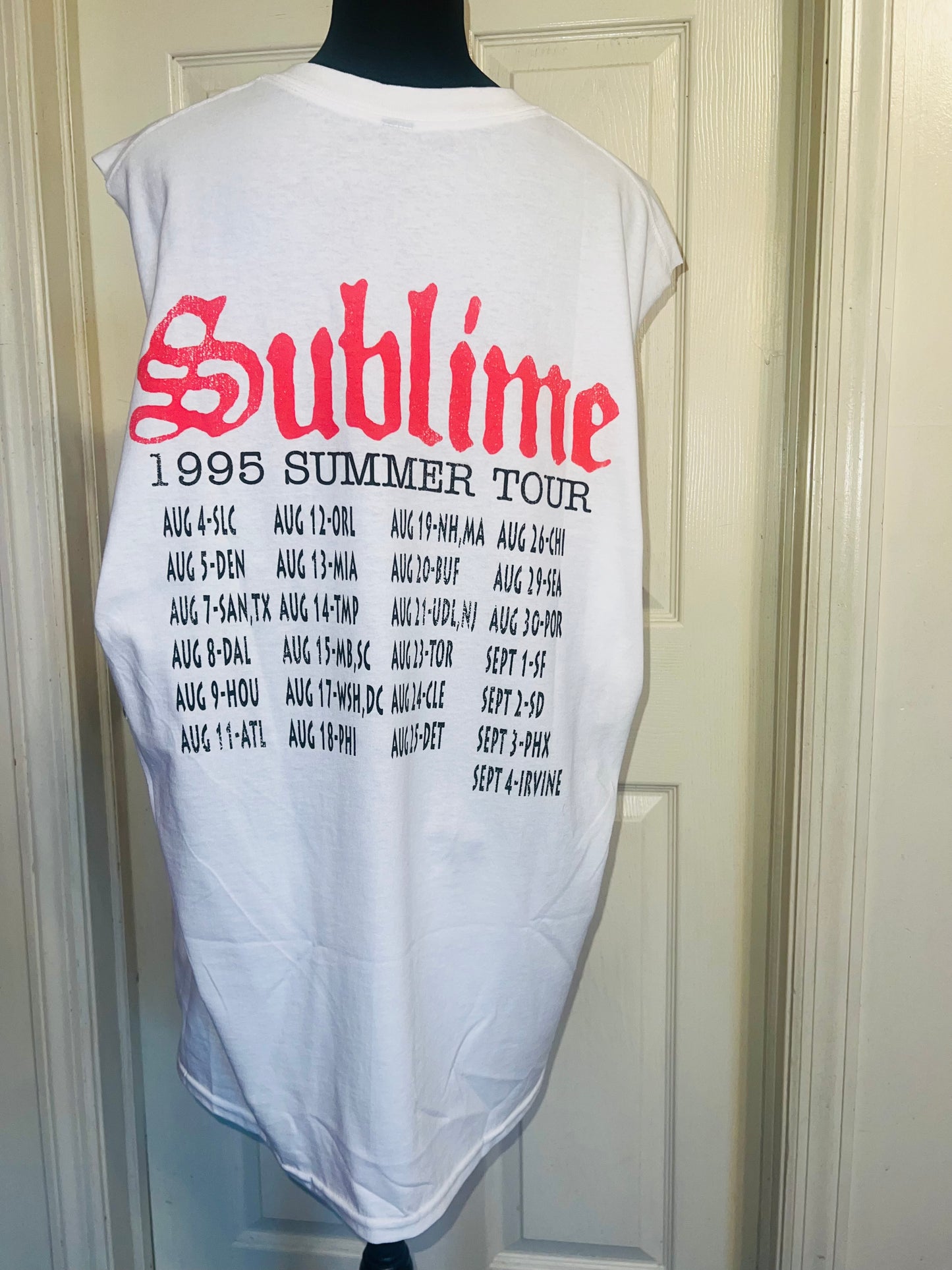 Sublime Double Sided Oversized Distressed Tank