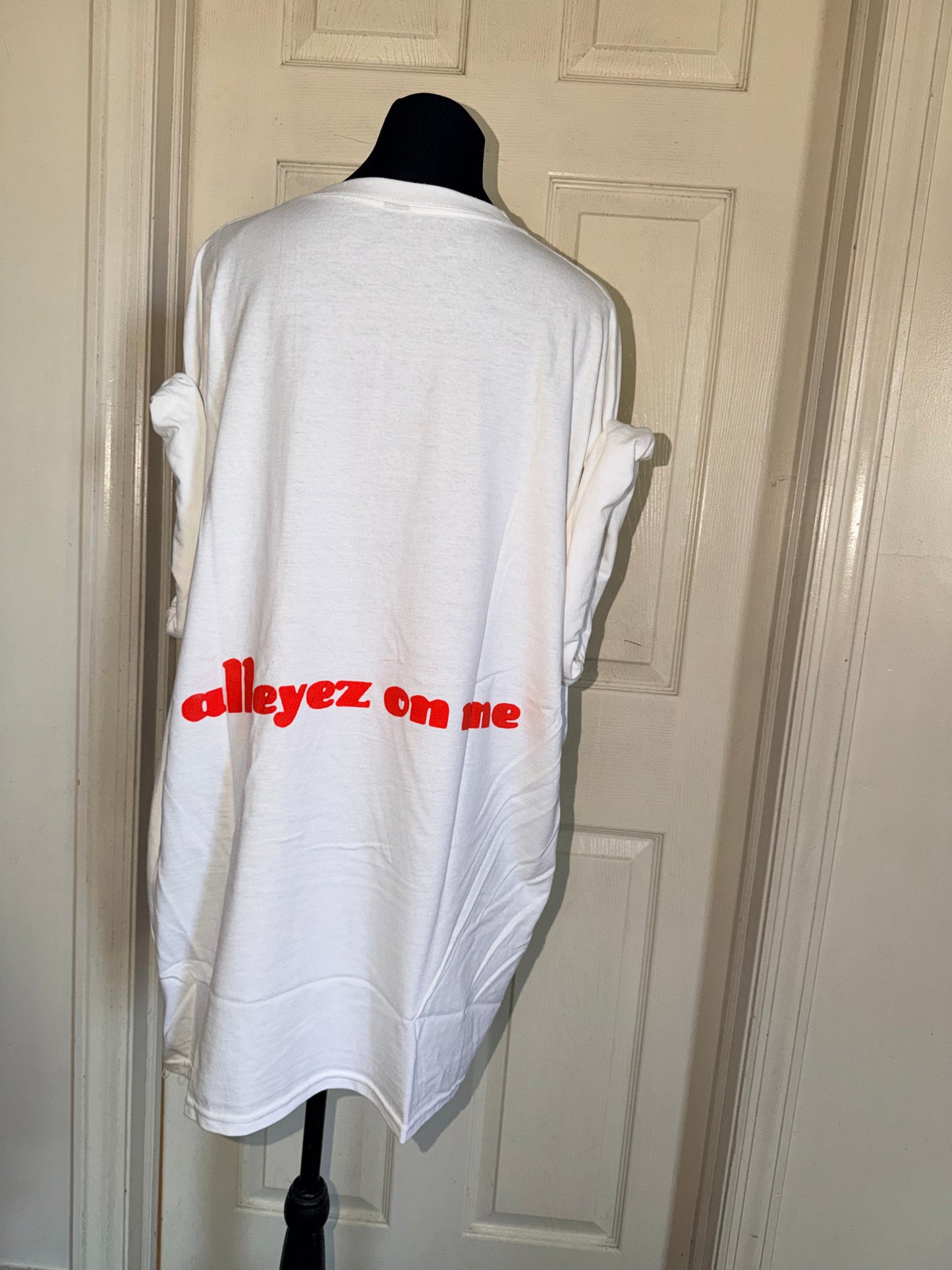 Tupac Double Sided Oversized Distressed Tee