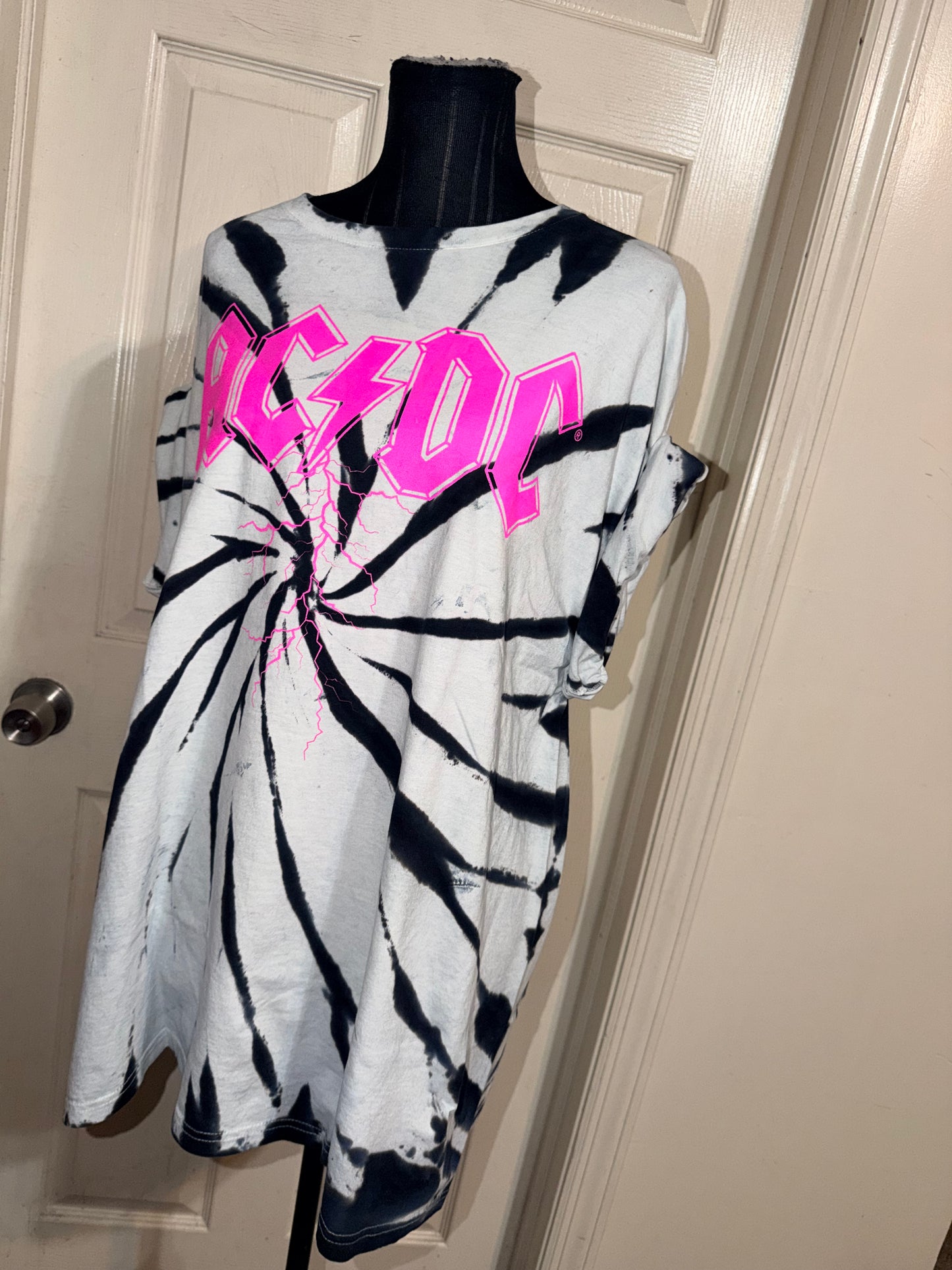 AC/DC Oversized Distressed Tee