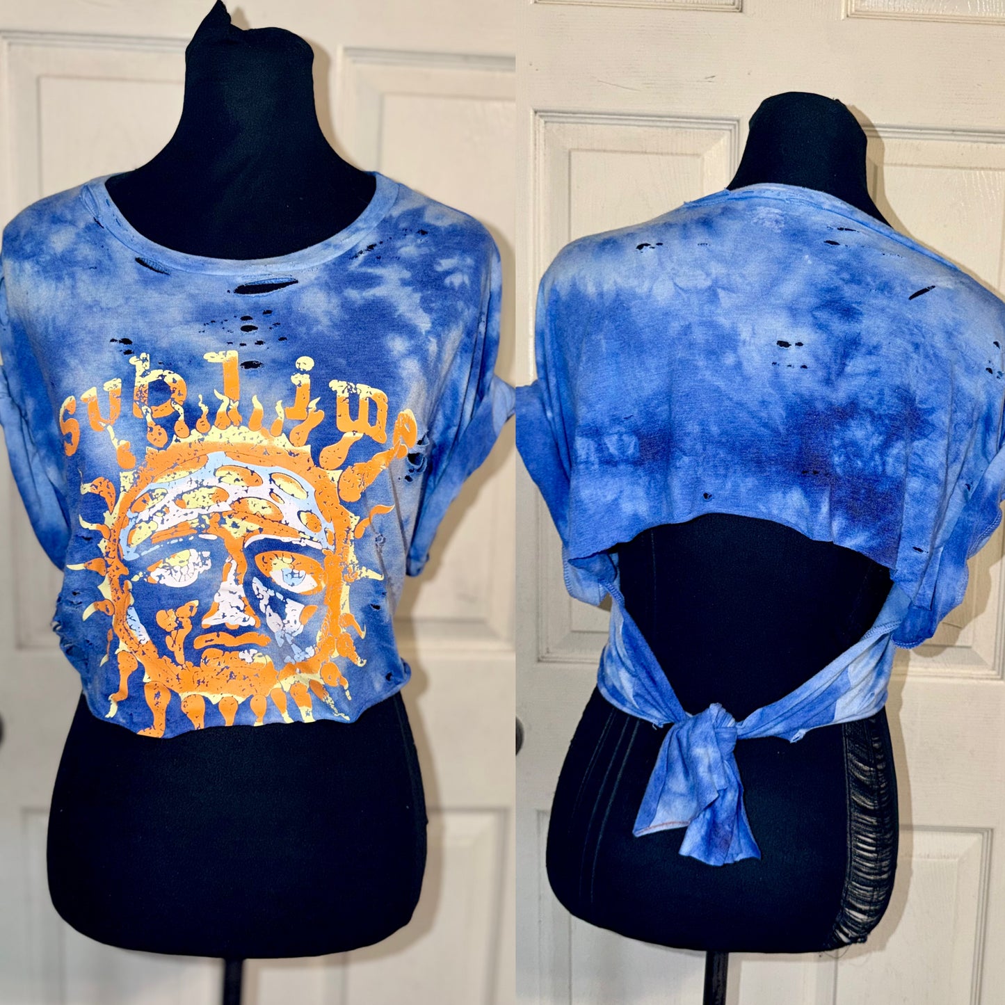 Sublime Distressed Open Tied Back Tee (as is)