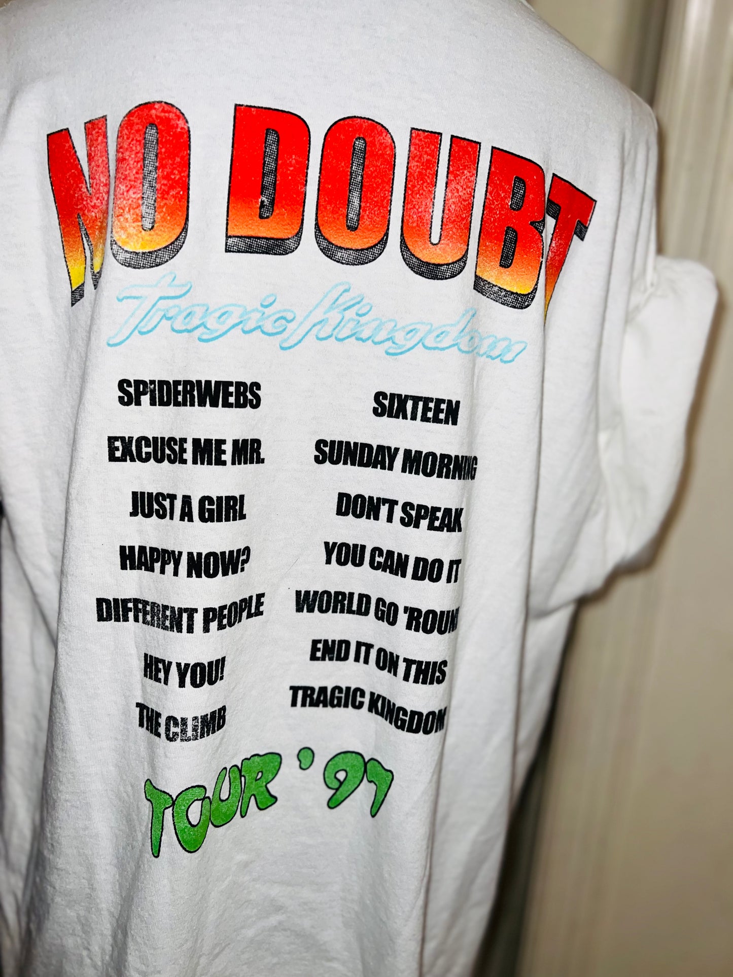 No Doubt Double Sided Oversized Distressed Tee