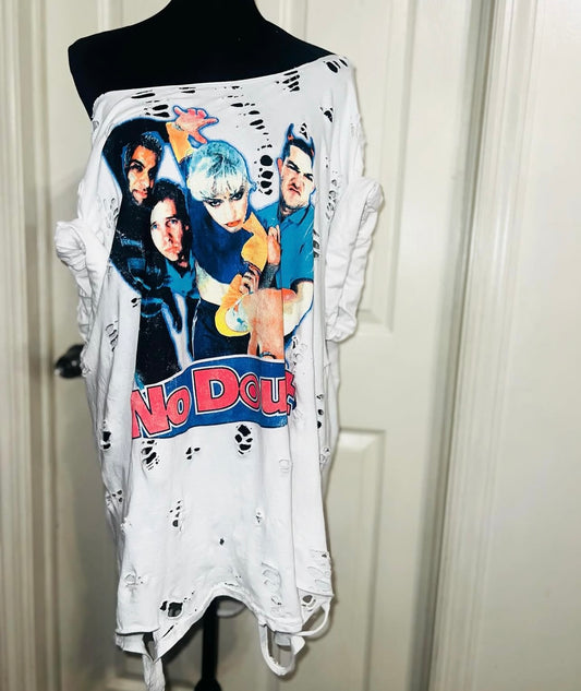 No Doubt Oversized Distressed Tee
