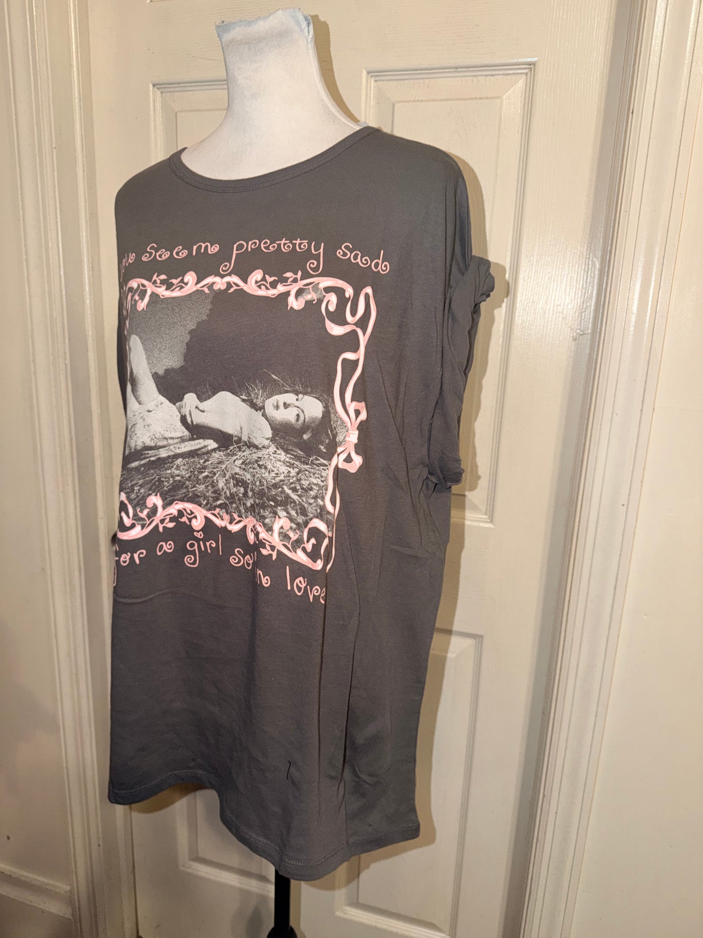 Olivia Rodrigo Oversized Distressed Tee