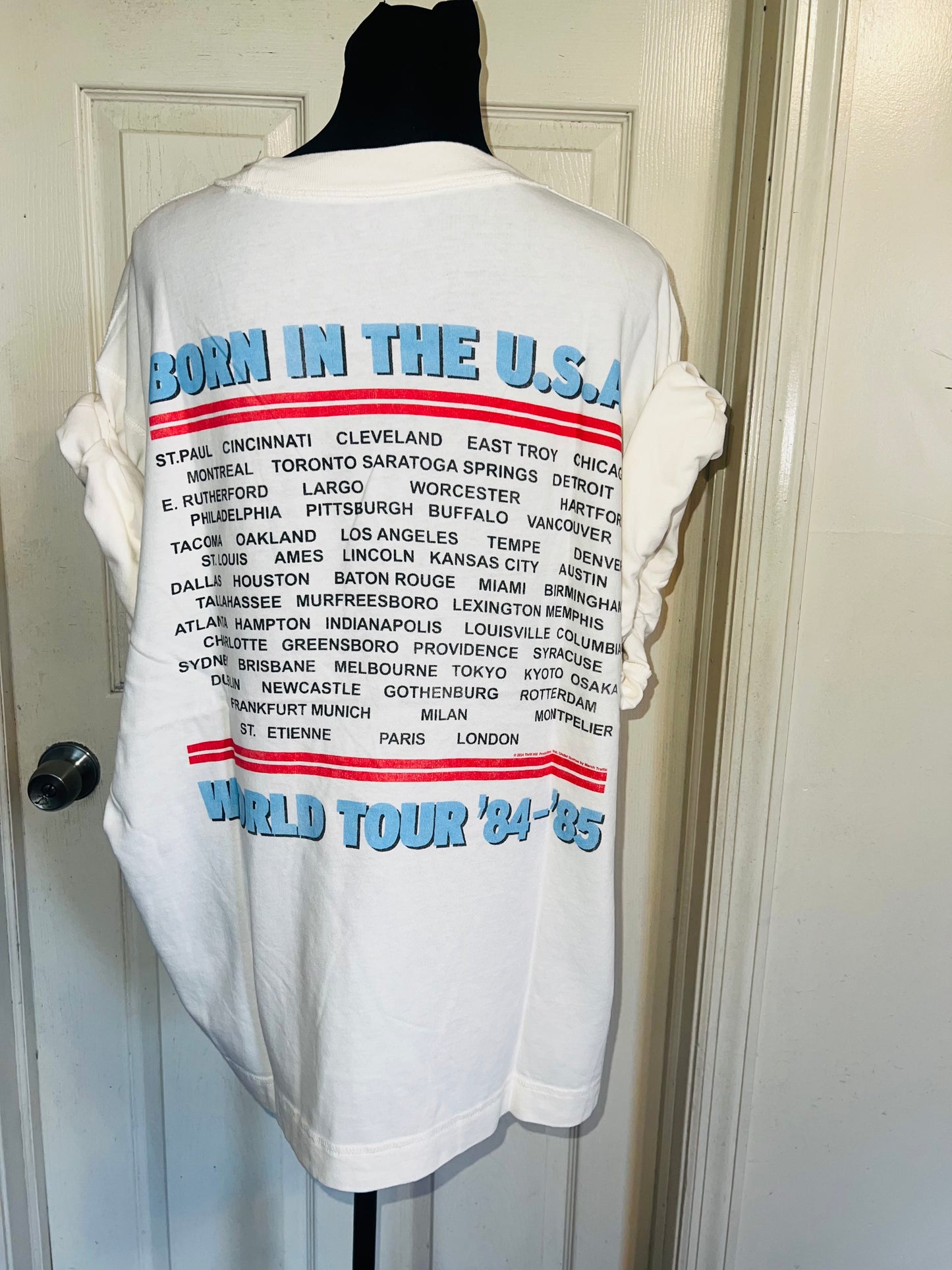 Bruce Springsteen and the Street Band Double Sided Oversized Distressed Tee