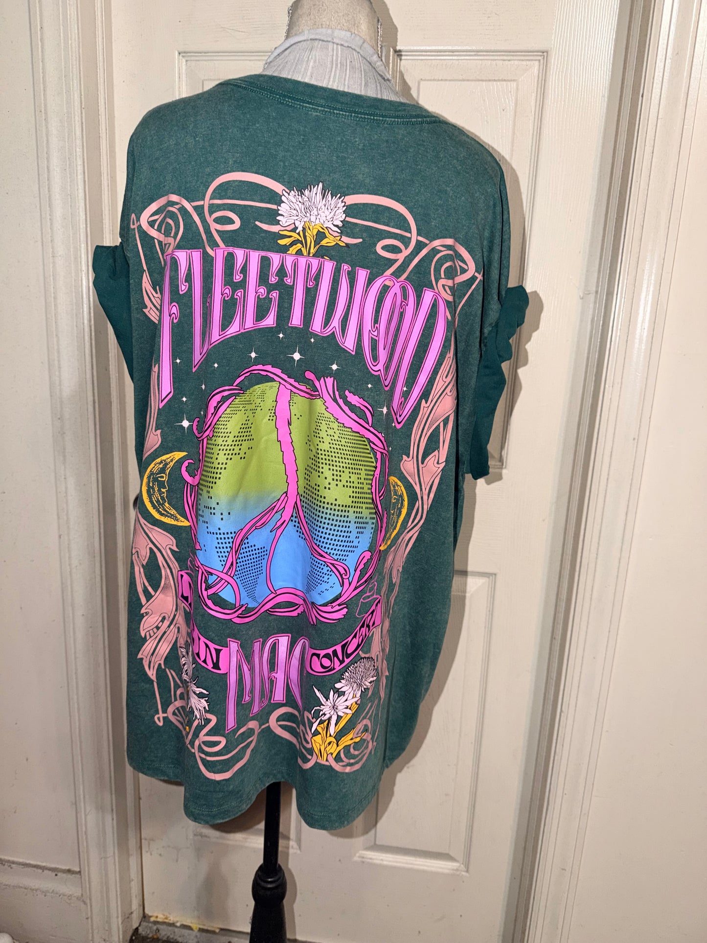 Fleetwood Mac Double Sided Oversized Distressed Tee