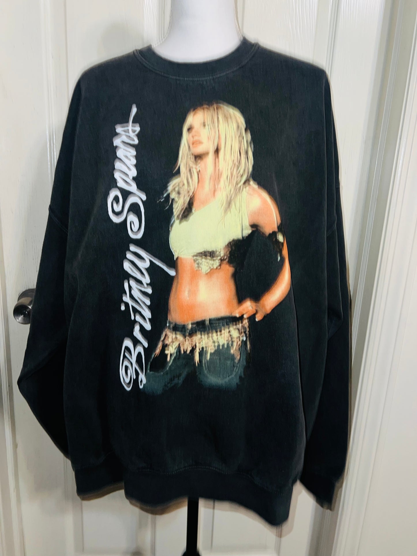 Britney Spears Oversized Distressed Sweatshirt