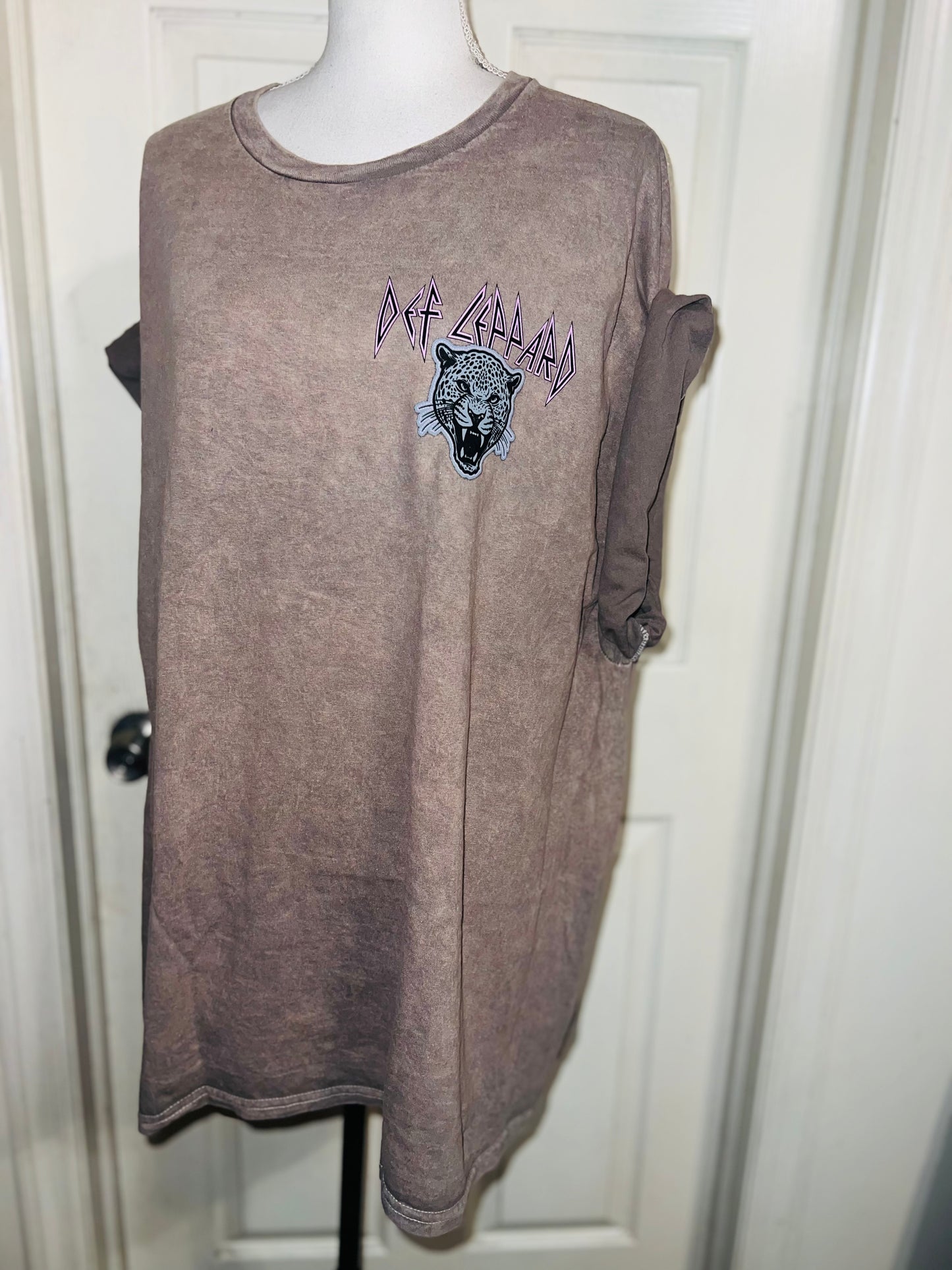 Def Leppard Double Sided Oversized Distressed Tee