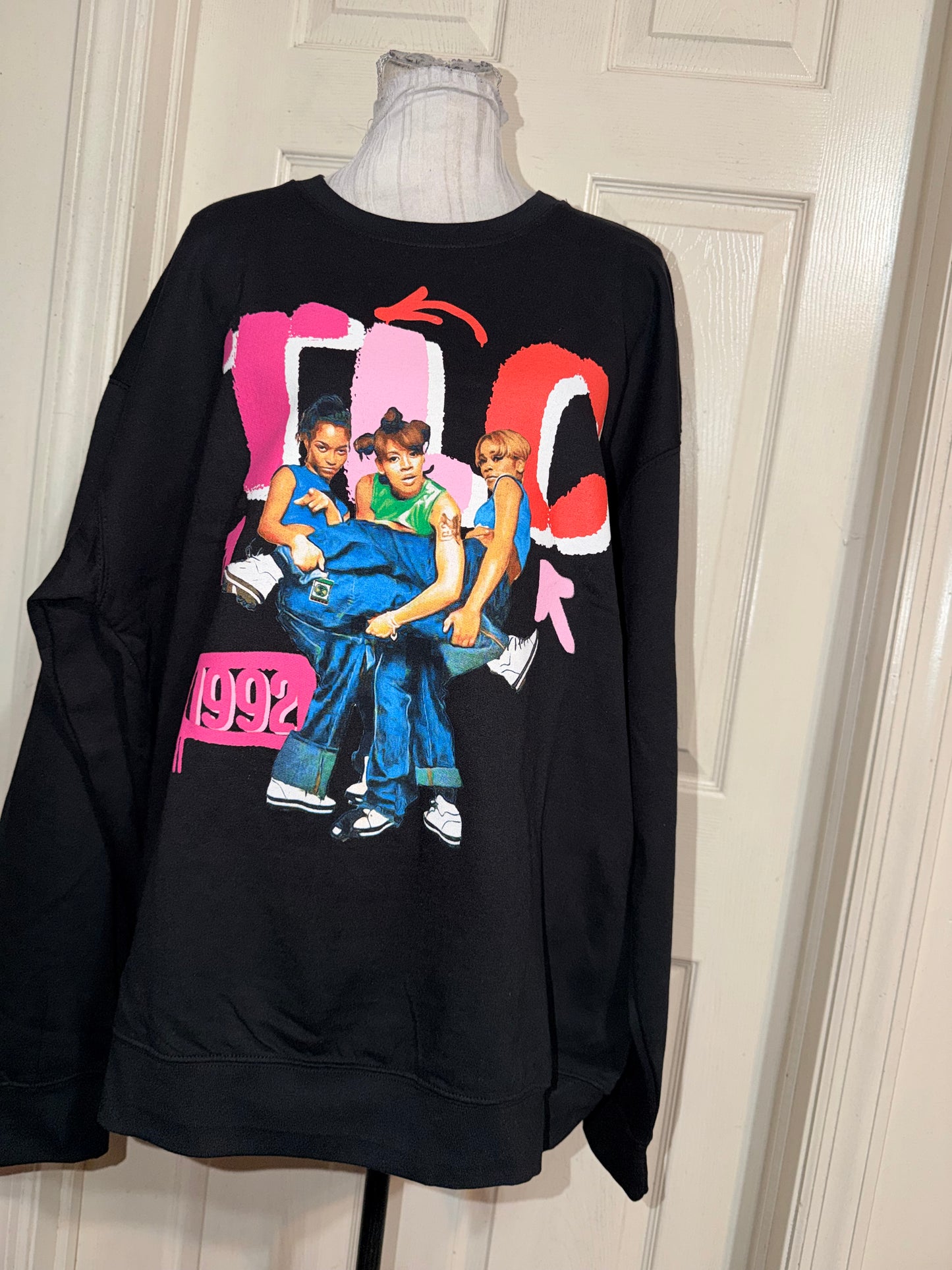 TLC Oversized Distressed Sweatshirt
