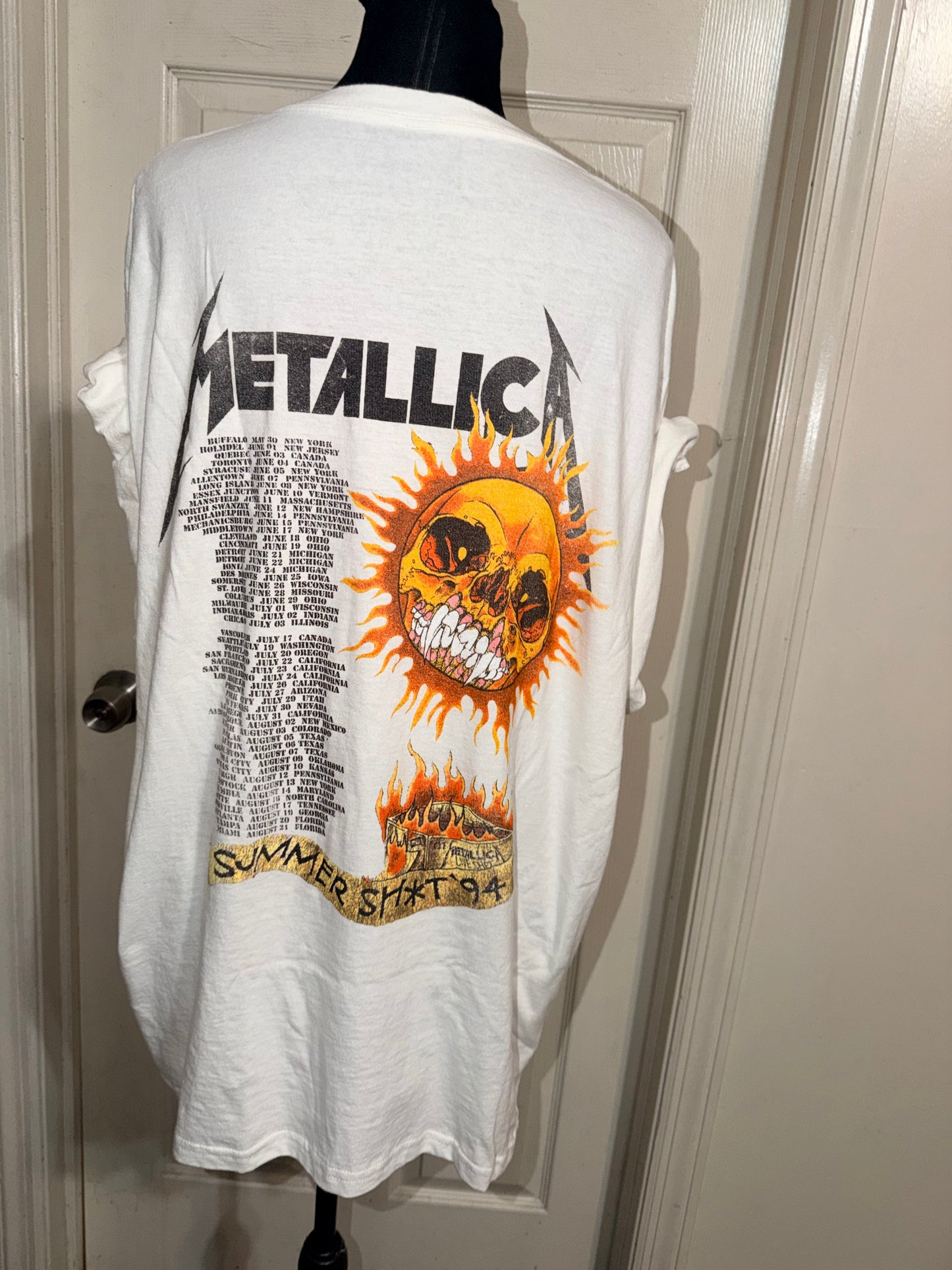 Metallica Double Sided Oversized Distressed Tee