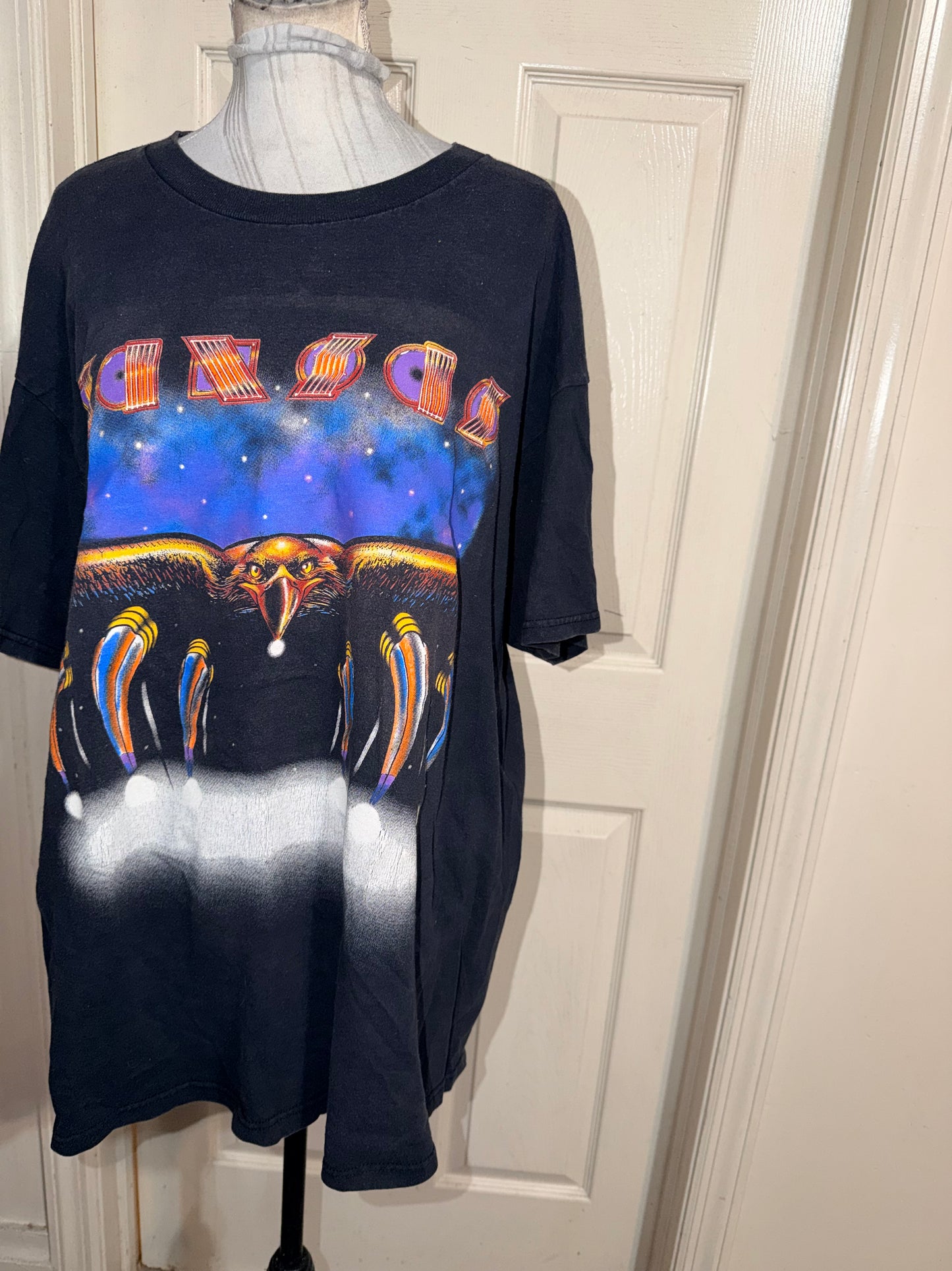 Kansas Vintage Double Sided Oversized Distressed Tee