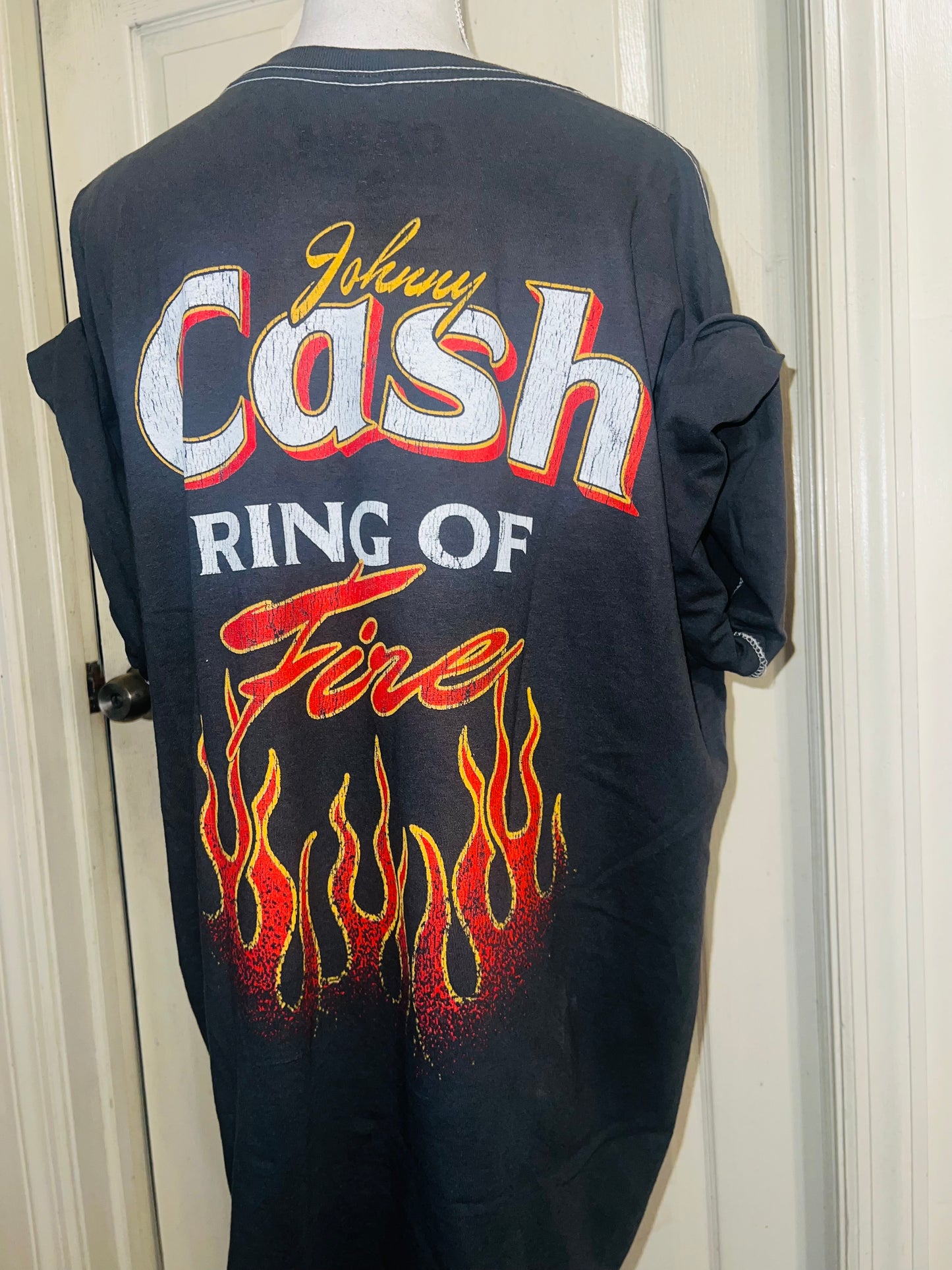 Johnny Cash Double Sided Oversized Distressed Tee