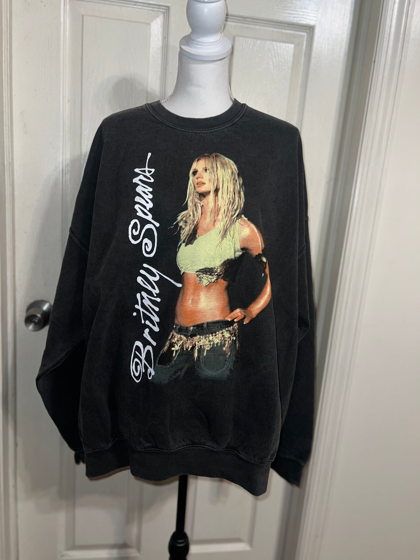 Britney Spears Oversized Distressed Sweatshirt