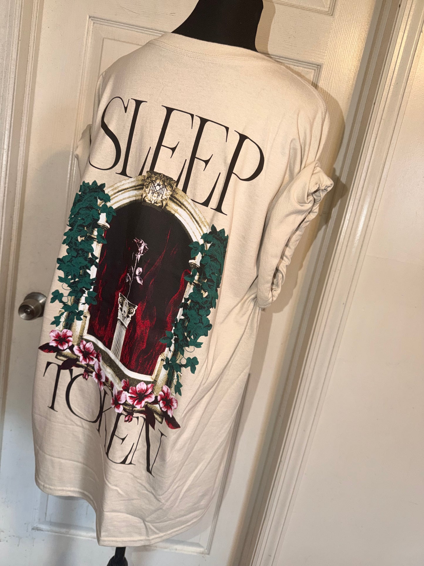 Sleep Token Double Sided Oversized Distressed Tee