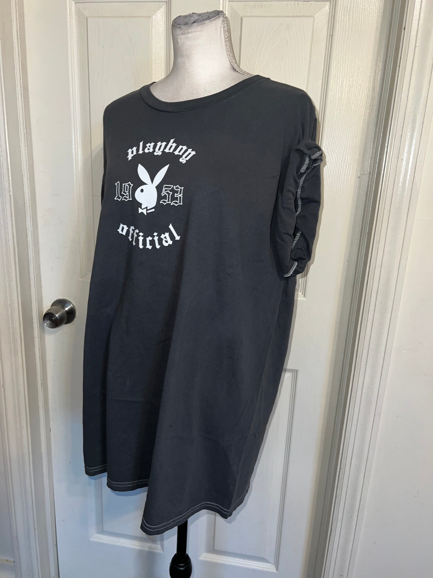 Playboy Double Sided Oversized Distressed Tee