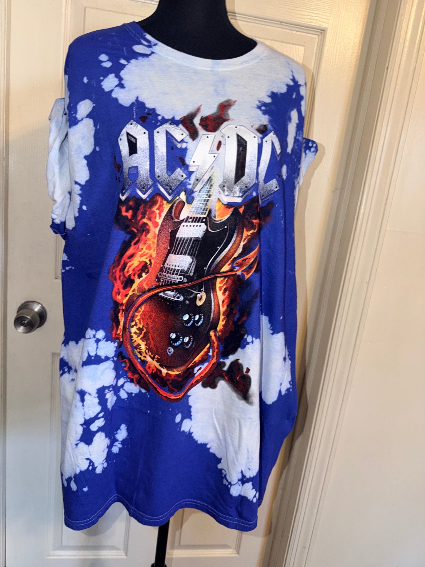 AC/DC Oversized Distressed Tee