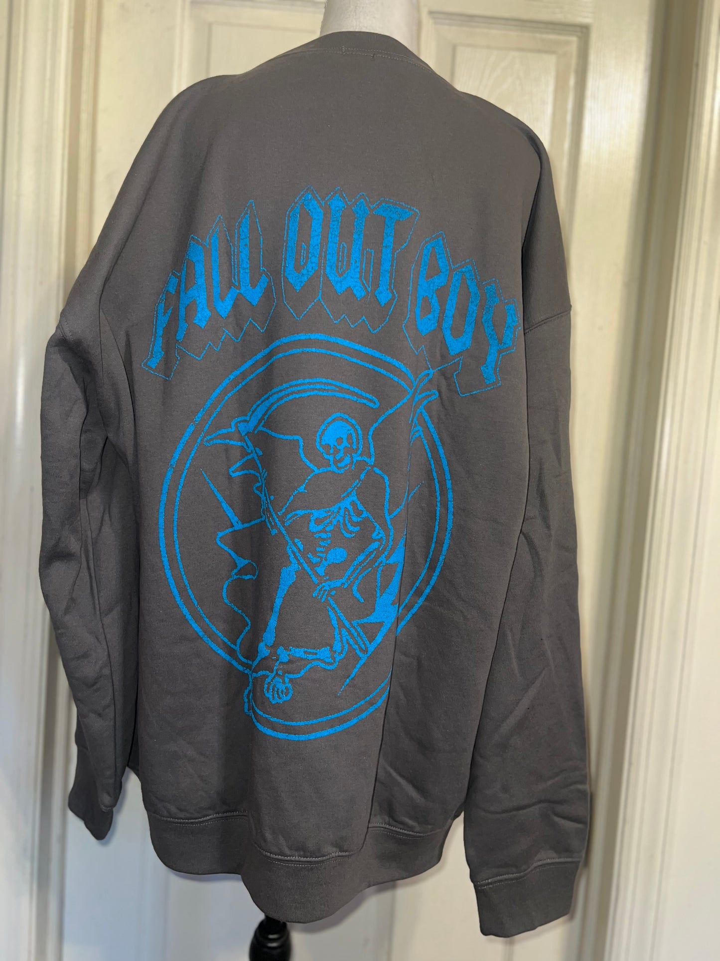 Fall Out Boy Double Sided Oversized Distressed Sweatshirt