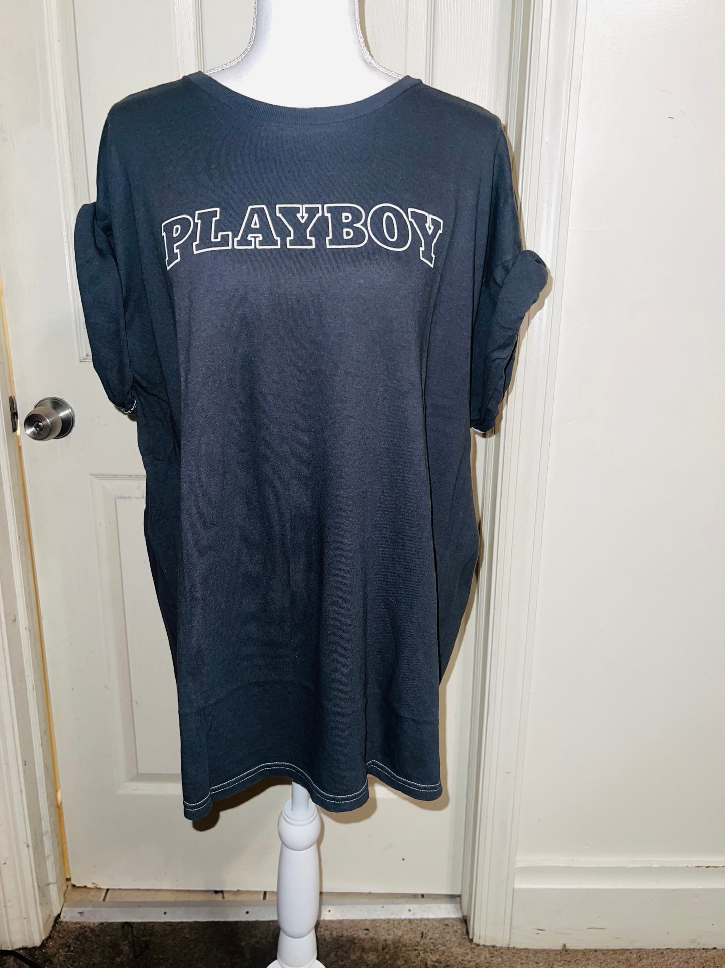 Playboy Skateboard Double Sided Distressed Tee
