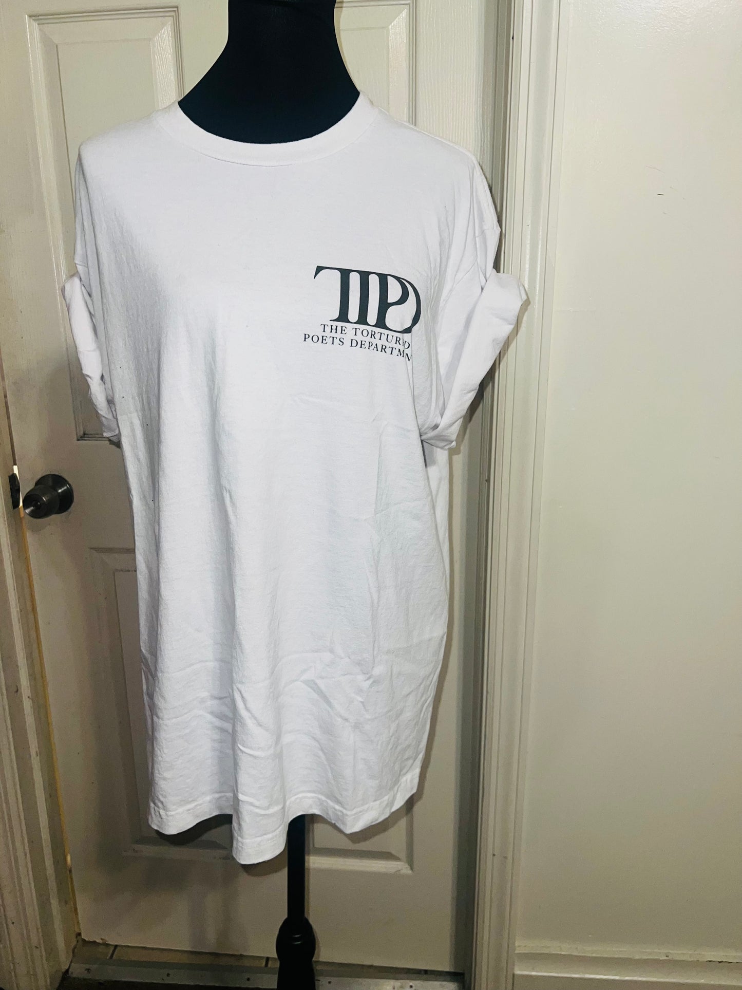 Taylor Swift TTPD Double Sided Oversized Distressed Tee