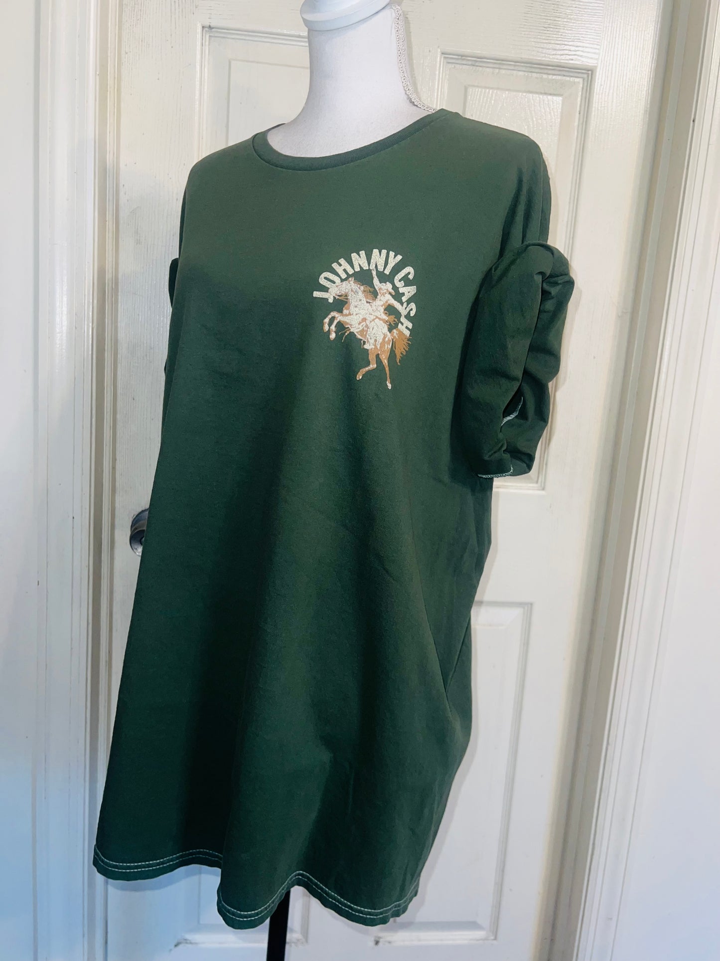 Johnny Cash Double Sided Oversized Diatressed Tee