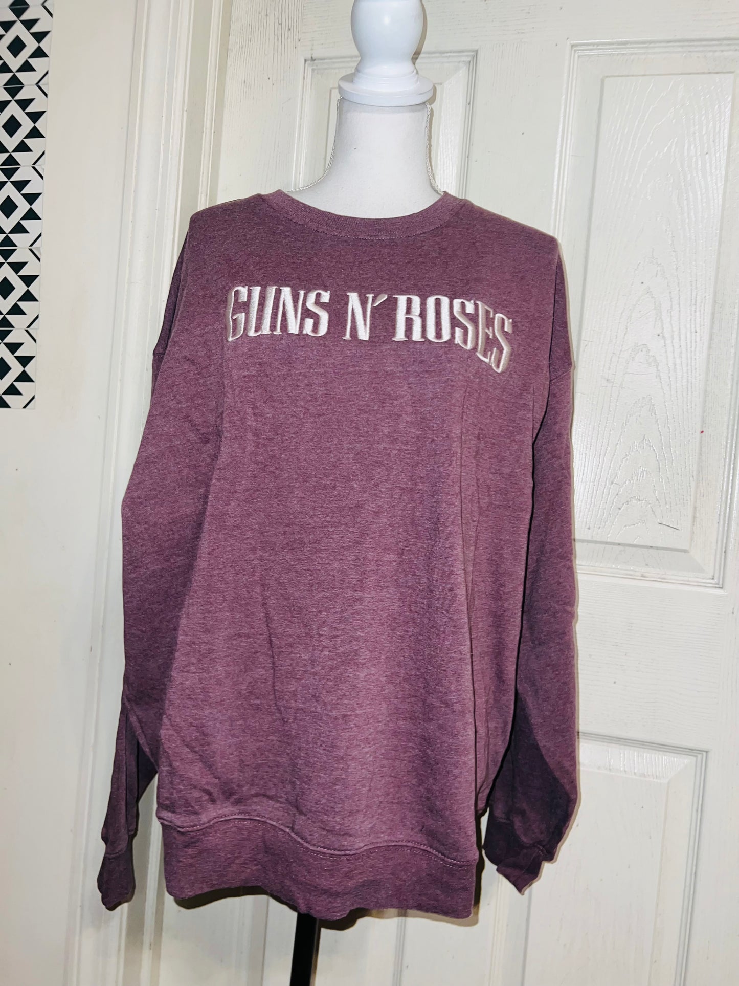 Guns n Roses Oversized Distressed Sweatshirt