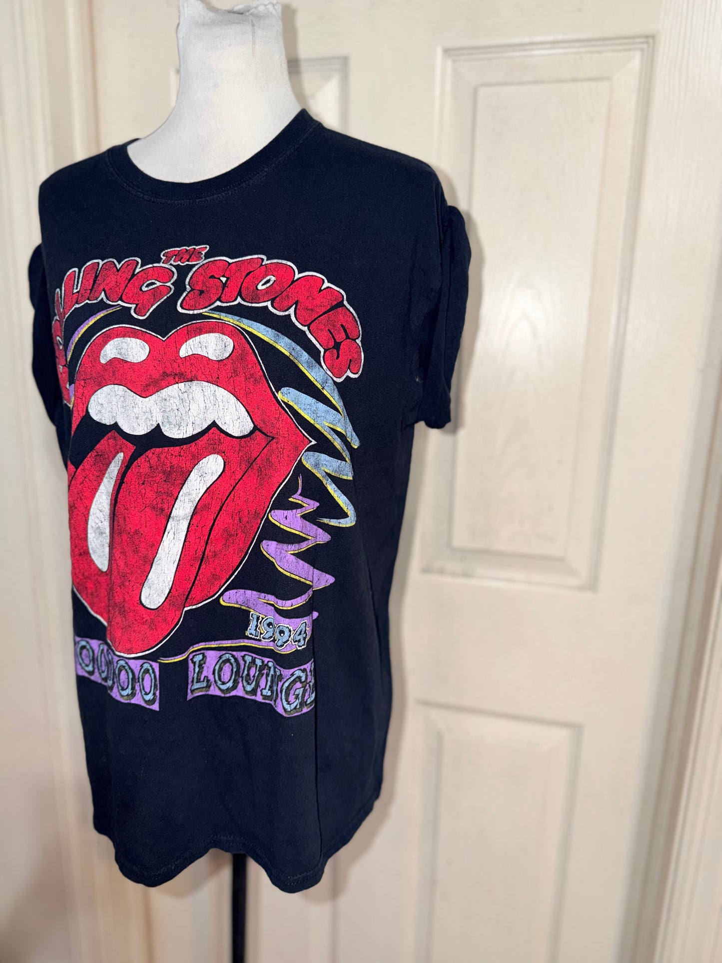 The Rolling Stones Double Sided Voodoo Oversized Distressed Tee