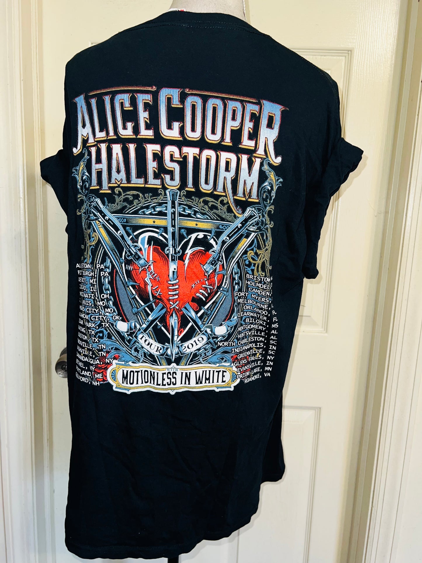 Alice Cooper Double Sided Oversized Distressed Tee