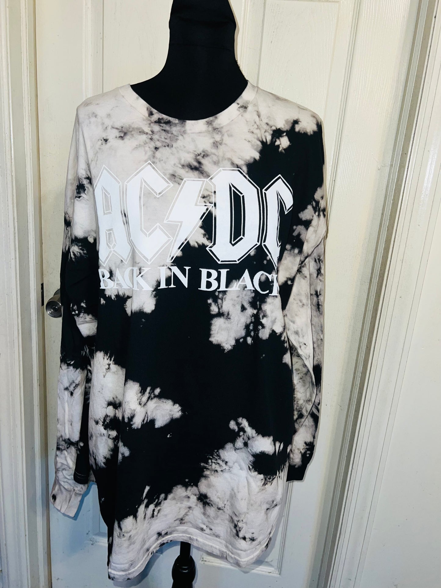 AC/DC Double Sided Oversized Distressed Tee