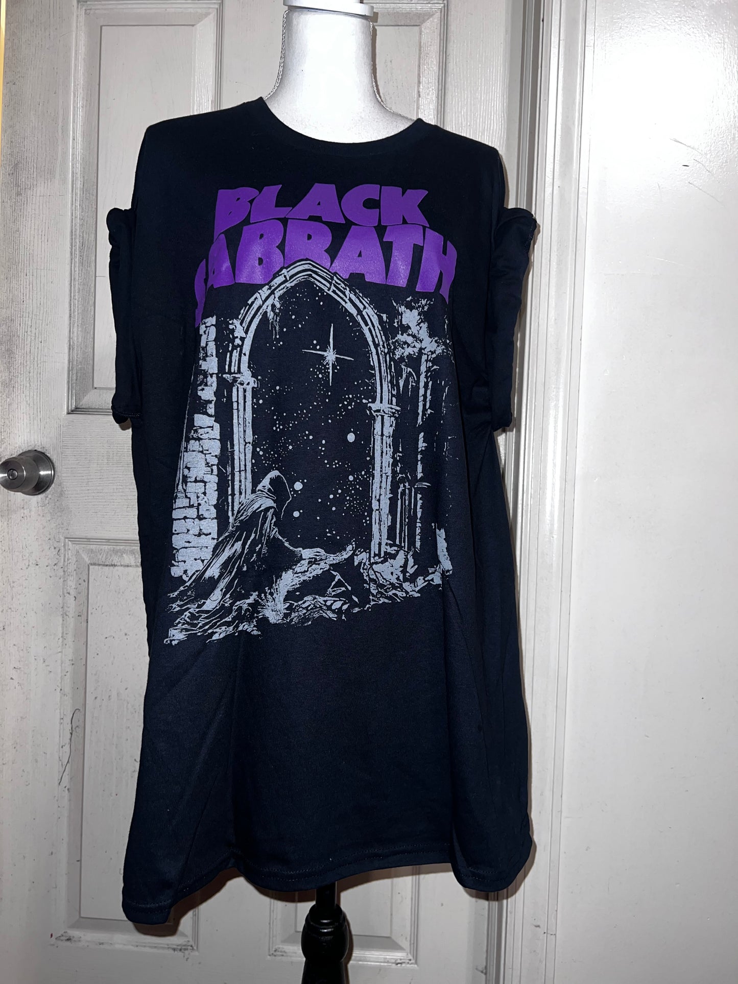 Black Sabbath Oversized Distressed Tee