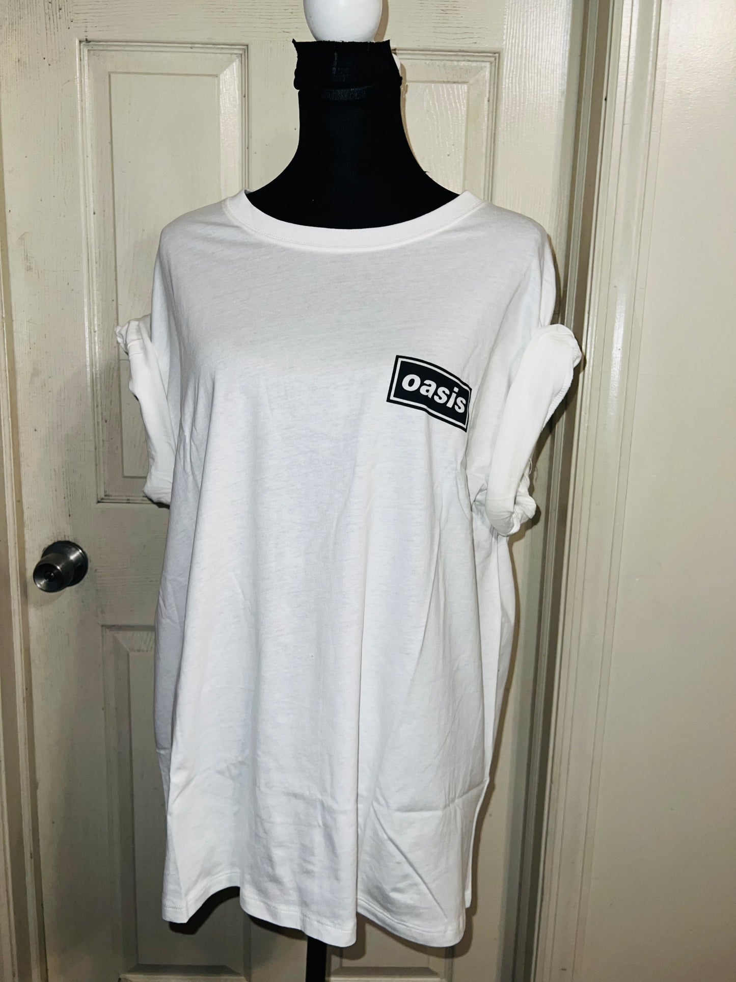 Oasis Double Sided Oversized Distressed Tee