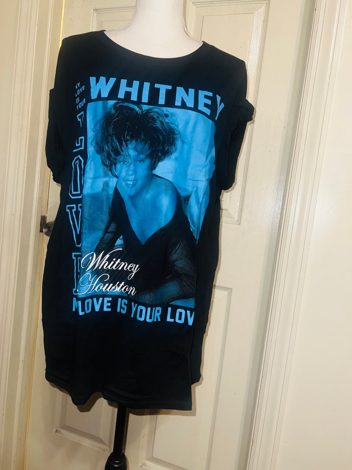 Whitney Houston Oversized Distressed Tee