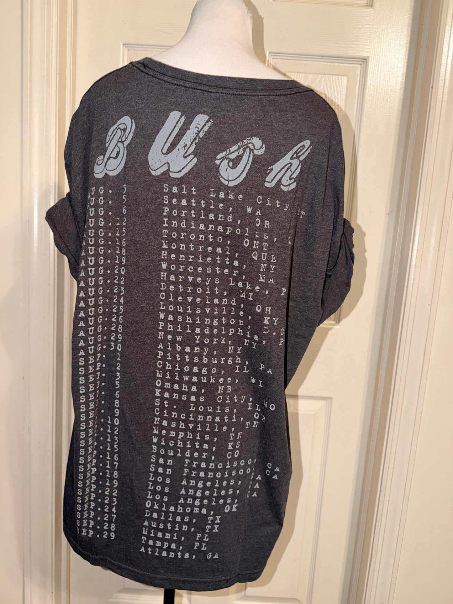 Bush Double Sided Oversized Distressed Tee