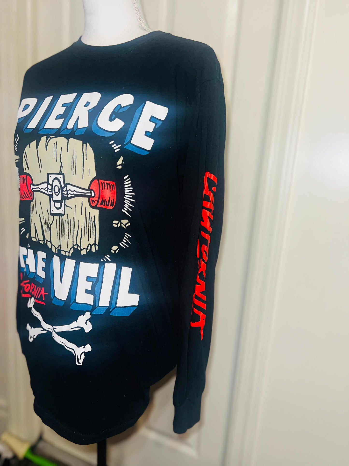 Pierce the Veil Oversized Distressed Long Sleeve Shirt