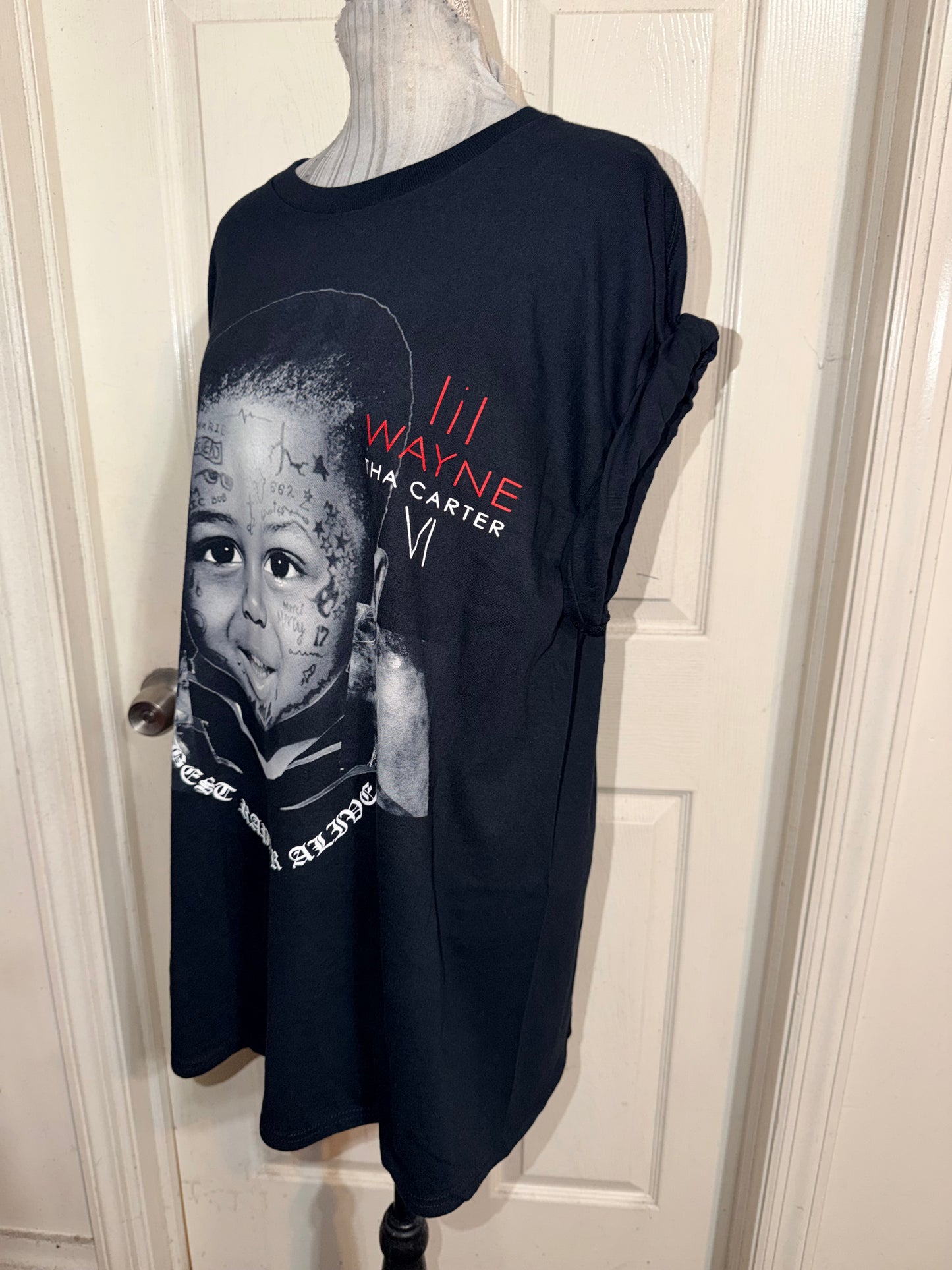 Lil Wayne Double Sided Oversized Distressed Tee