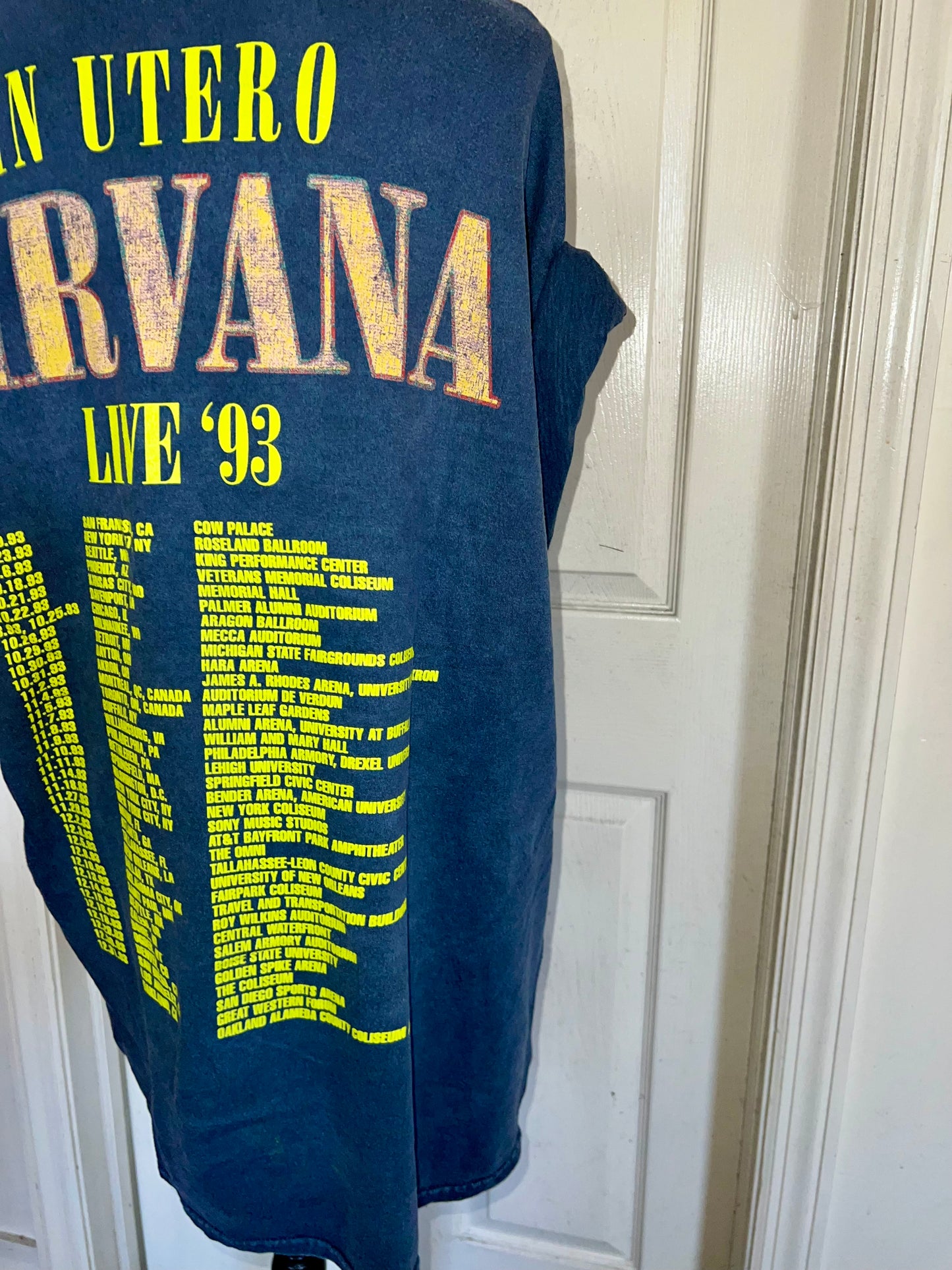 Nirvana Double Sided Oversized Distressed Tee