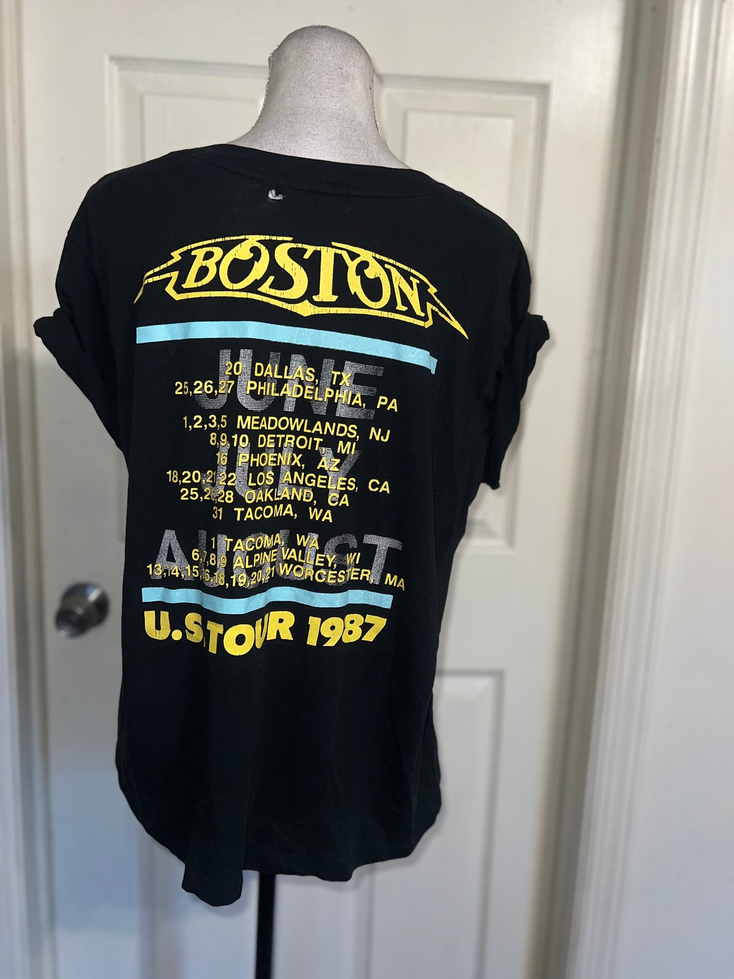 Boston Double Sided Oversized Distressed Tee