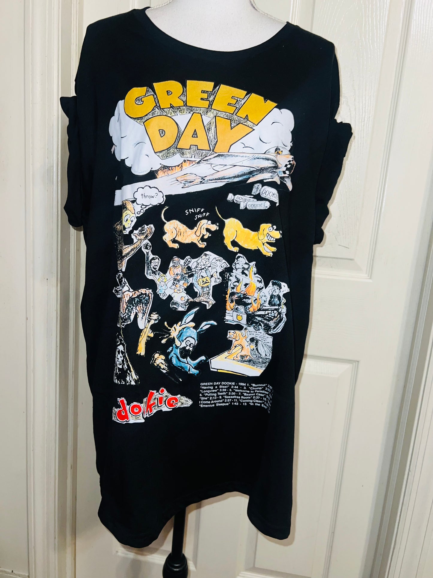 Green Day Oversized Distressed Tee