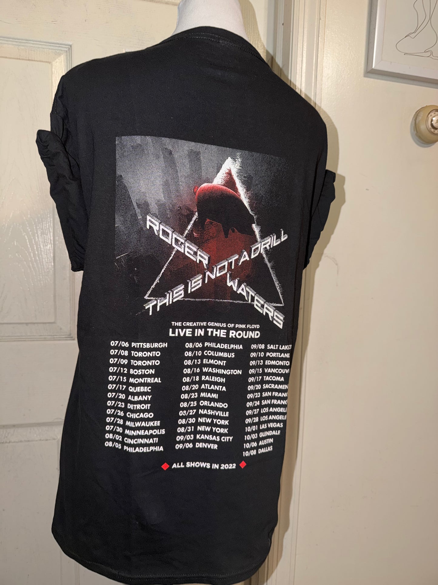 Pink Floyd Roger Waters Oversized Double Sided Distressed Tee