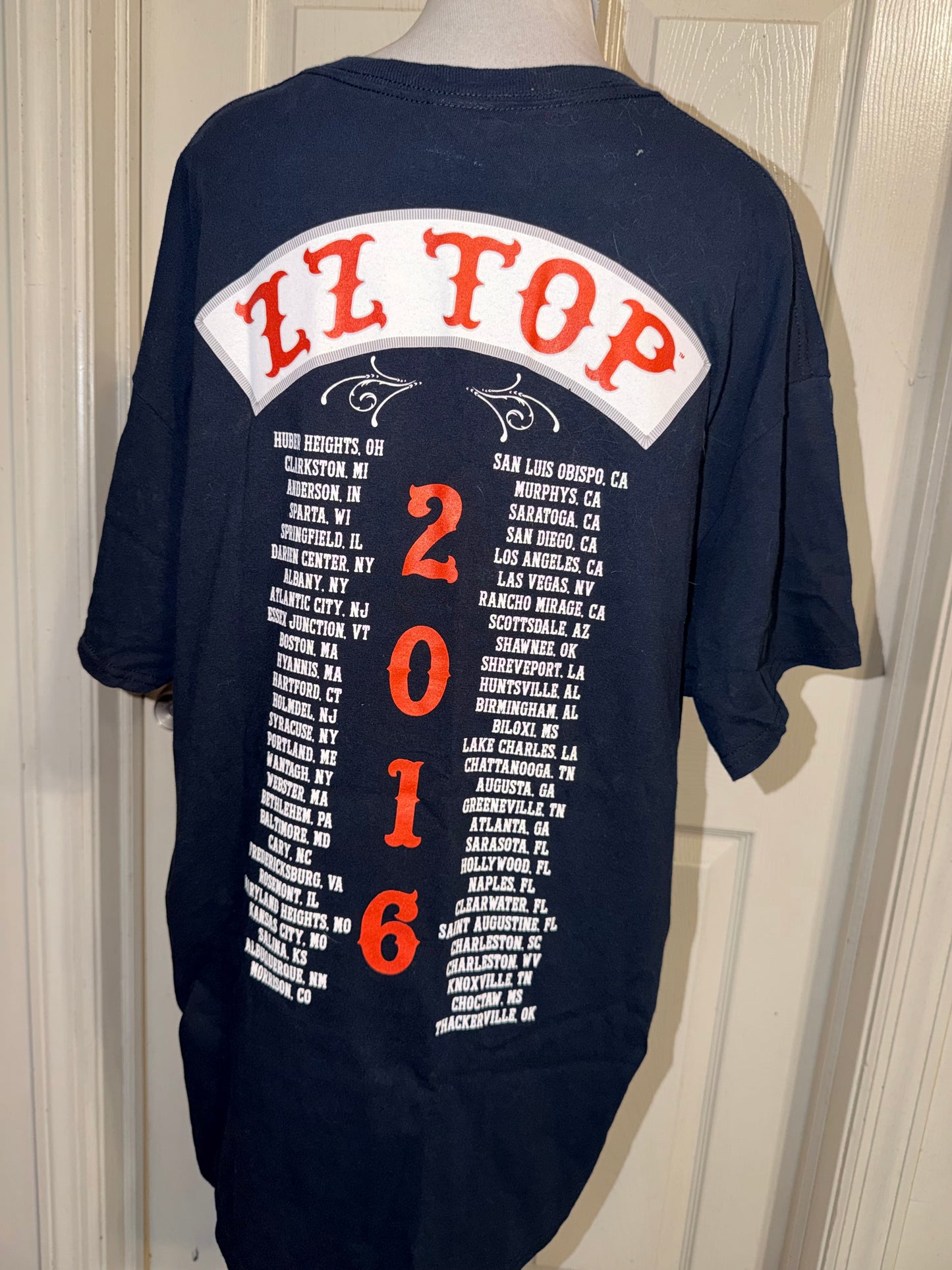 ZZ Top Double Sided Oversized Distressed Tee