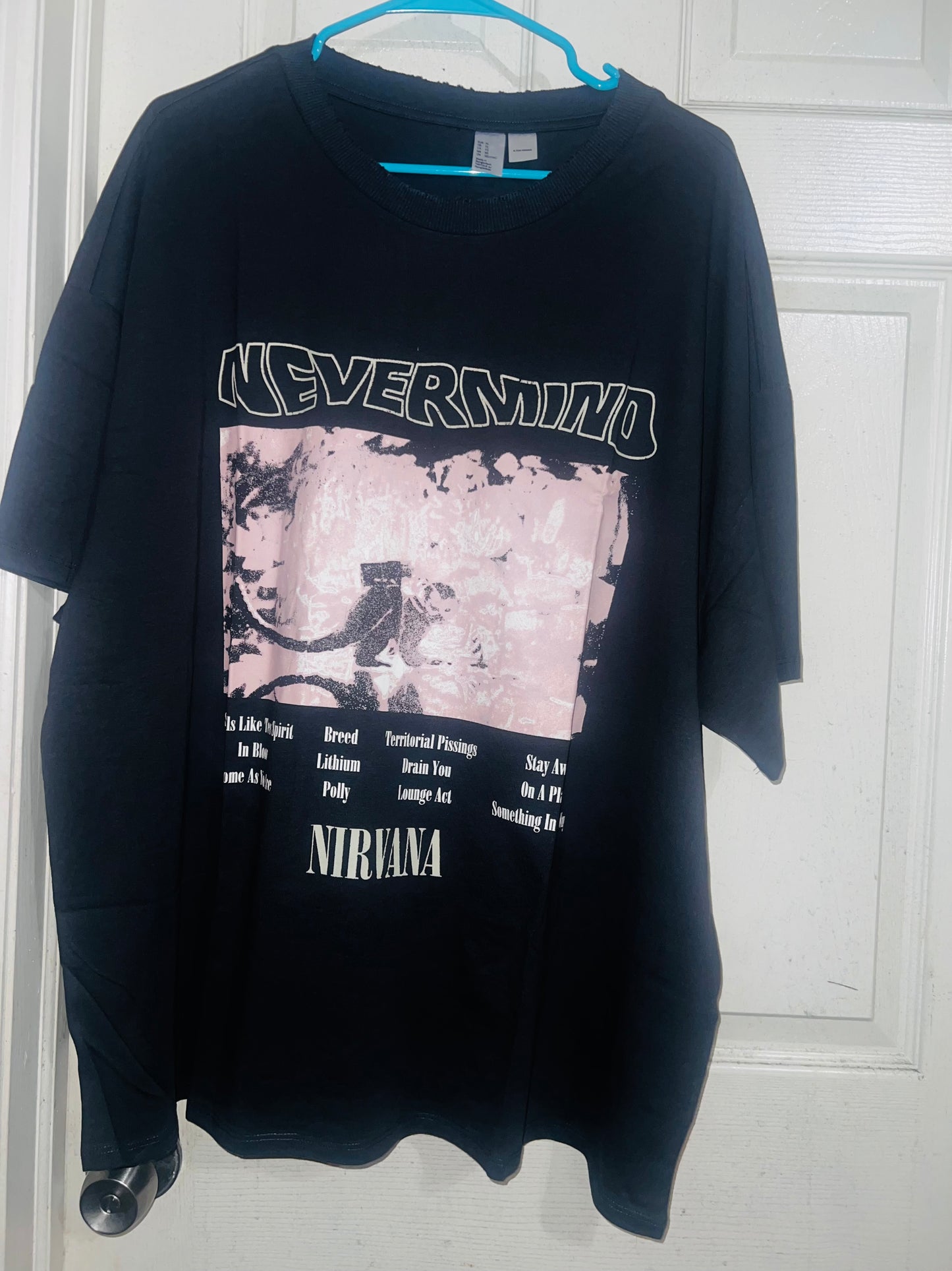 Nirvana Nevermind Oversized Distressed Tee