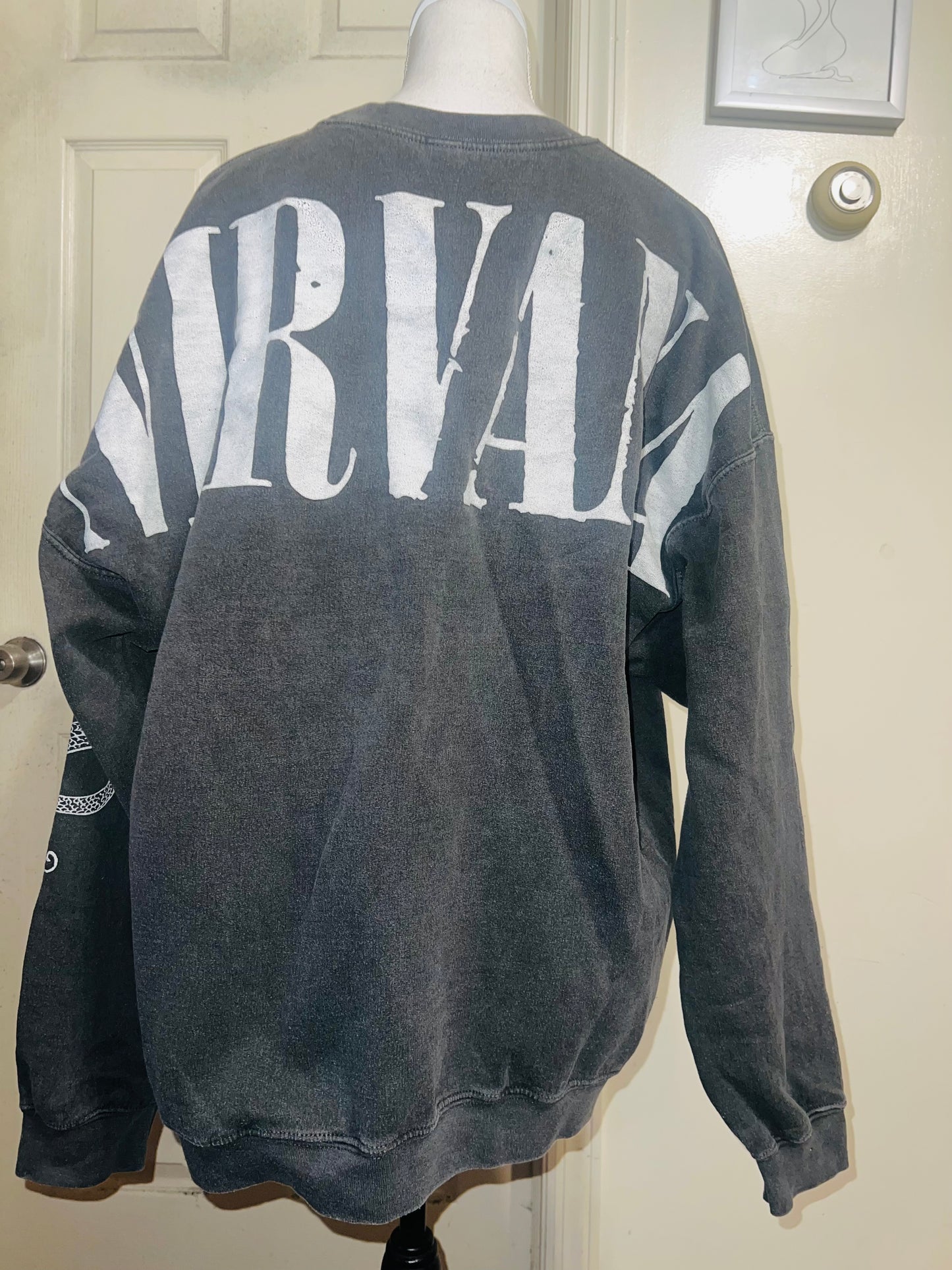 Nirvana Double Sides Oversized Distressed Sweatshirt