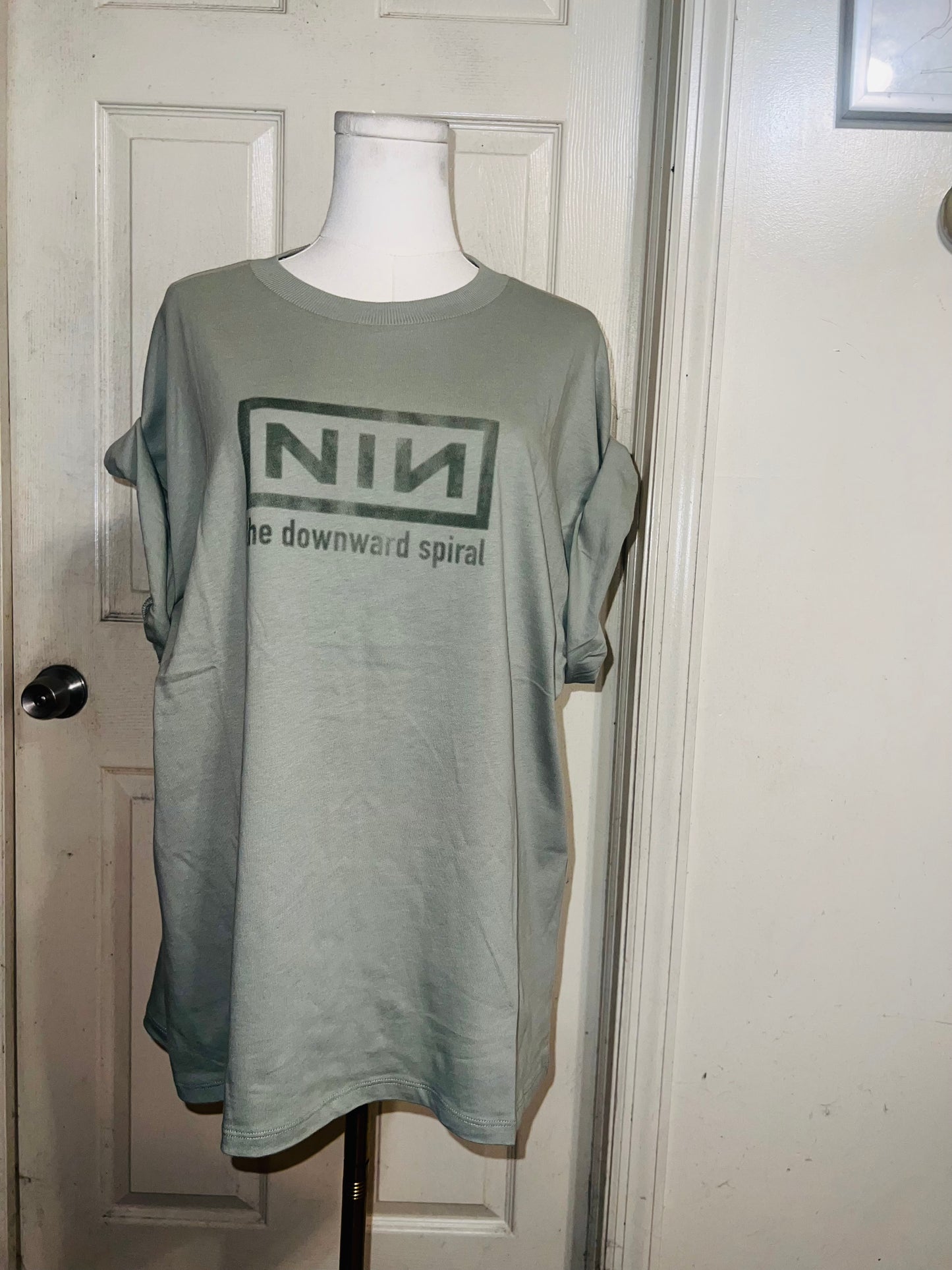 Nine Inch Nails Double Sided Oversized Distressed Tees