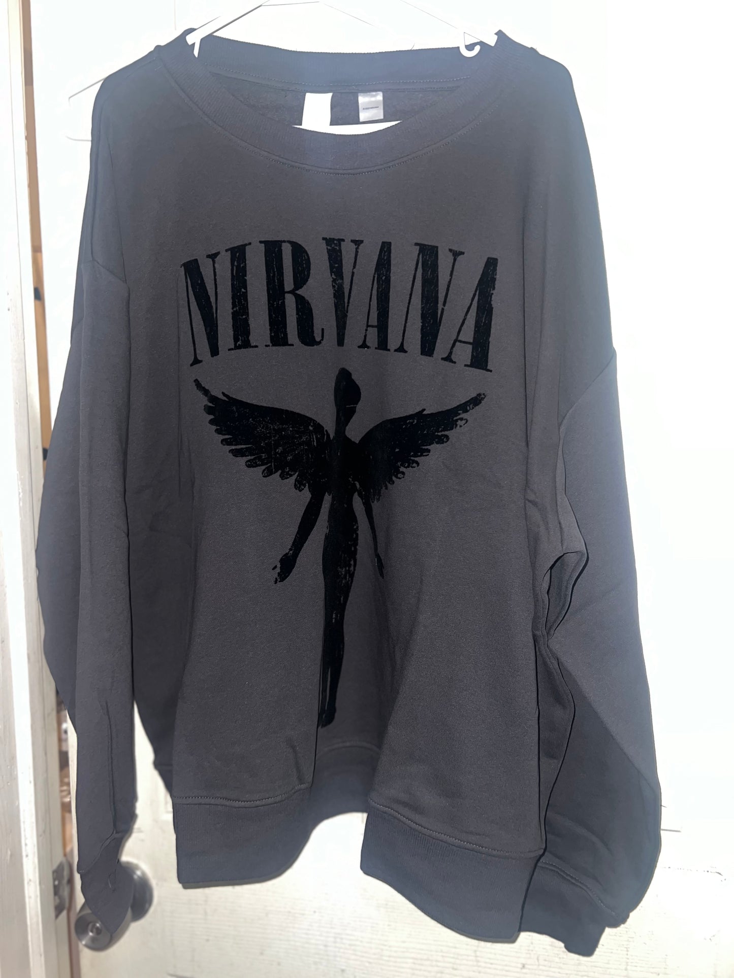 Nirvana Oversized Distressed Sweatshirt