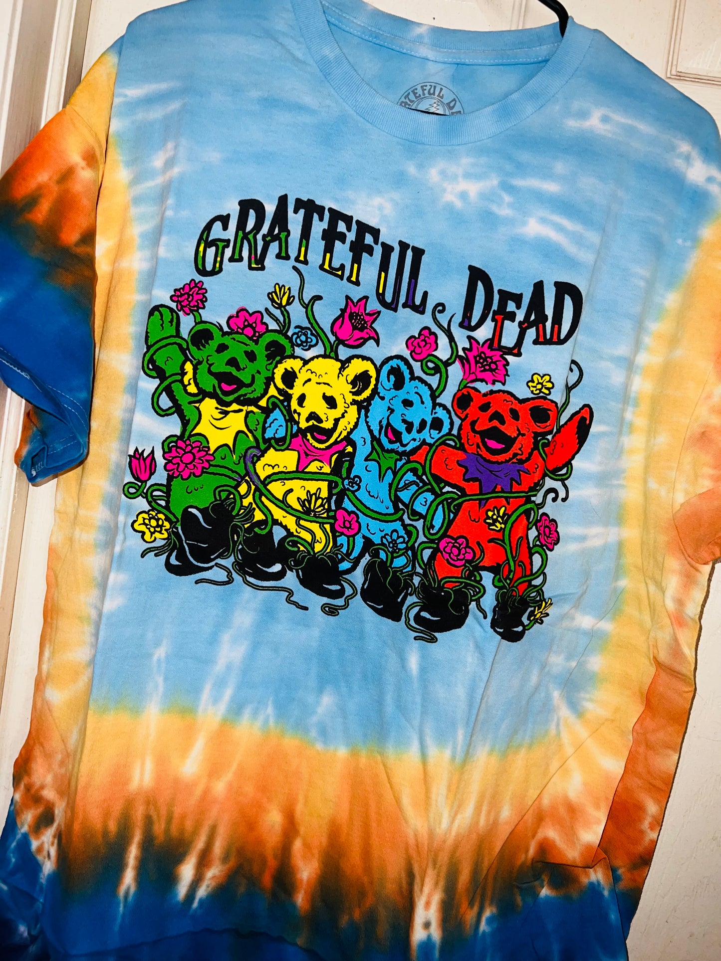 Grateful Dead Tie Dye Oversized Distressed Tee